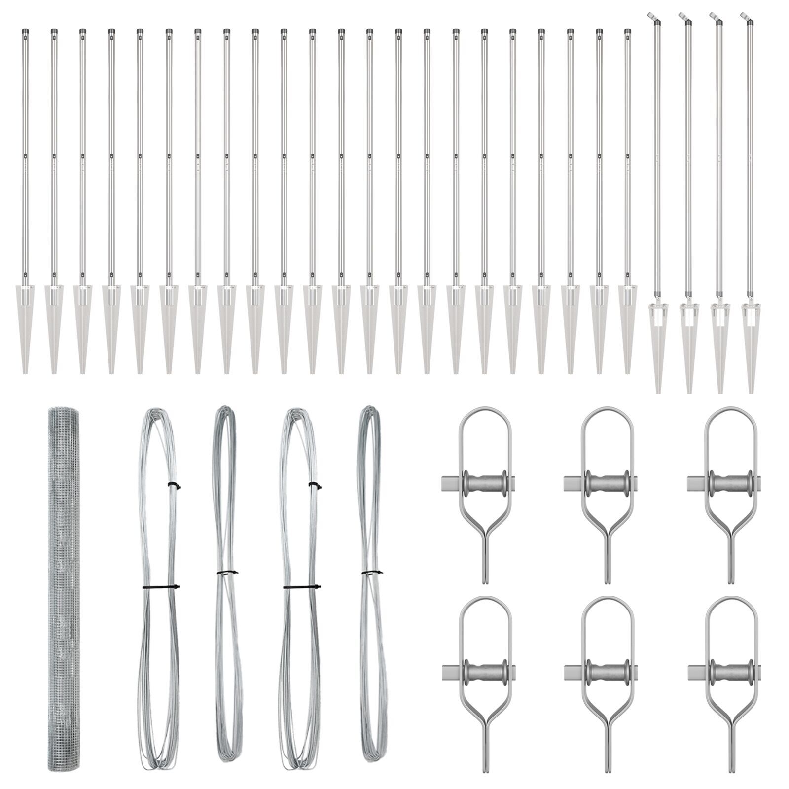 Gard din Plasă Sudată cu 13 Posturi de Sprijin Spike 1.6x50 m Oțel Galvanizat GartenMobel Dekor