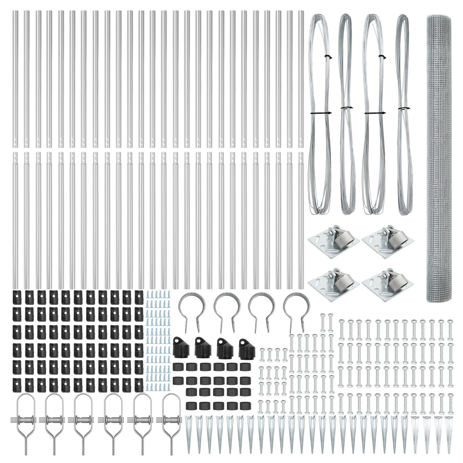 Gard din Plasă Sudată cu 13 Posturi de Sprijin Spike 1.6x50 m Oțel Galvanizat GartenMobel Dekor