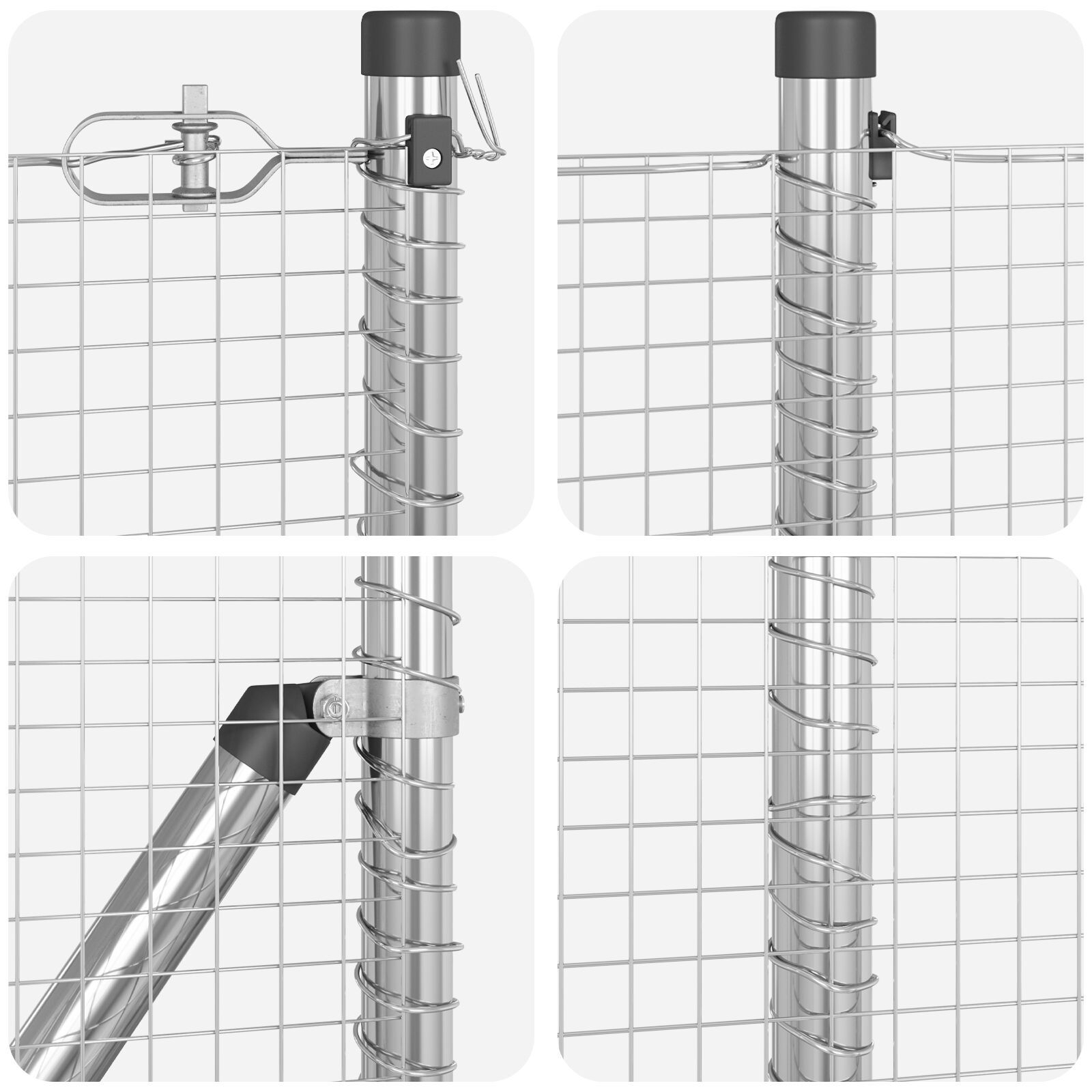 Gard din Plasă Sudată cu 13 Stâlpi cu Vârfuri 0.4x100 m Oțel Galvanizat GartenMobel Dekor