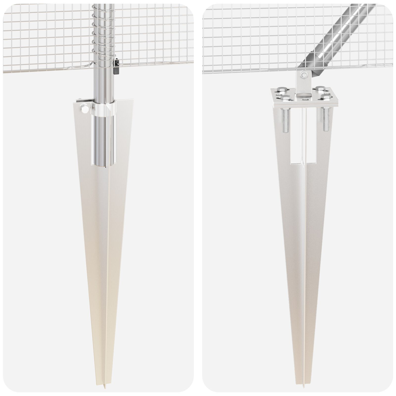 Gard din Sârmă Sudată cu 13 Țevi pentru 0.5x100 m Oțel Galvanizat GartenMobel Dekor