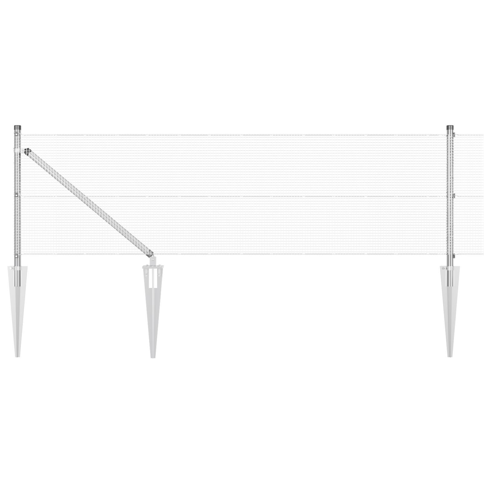 Gard din Sârmă Sudată cu 13 Țevi pentru 0.5x100 m Oțel Galvanizat GartenMobel Dekor