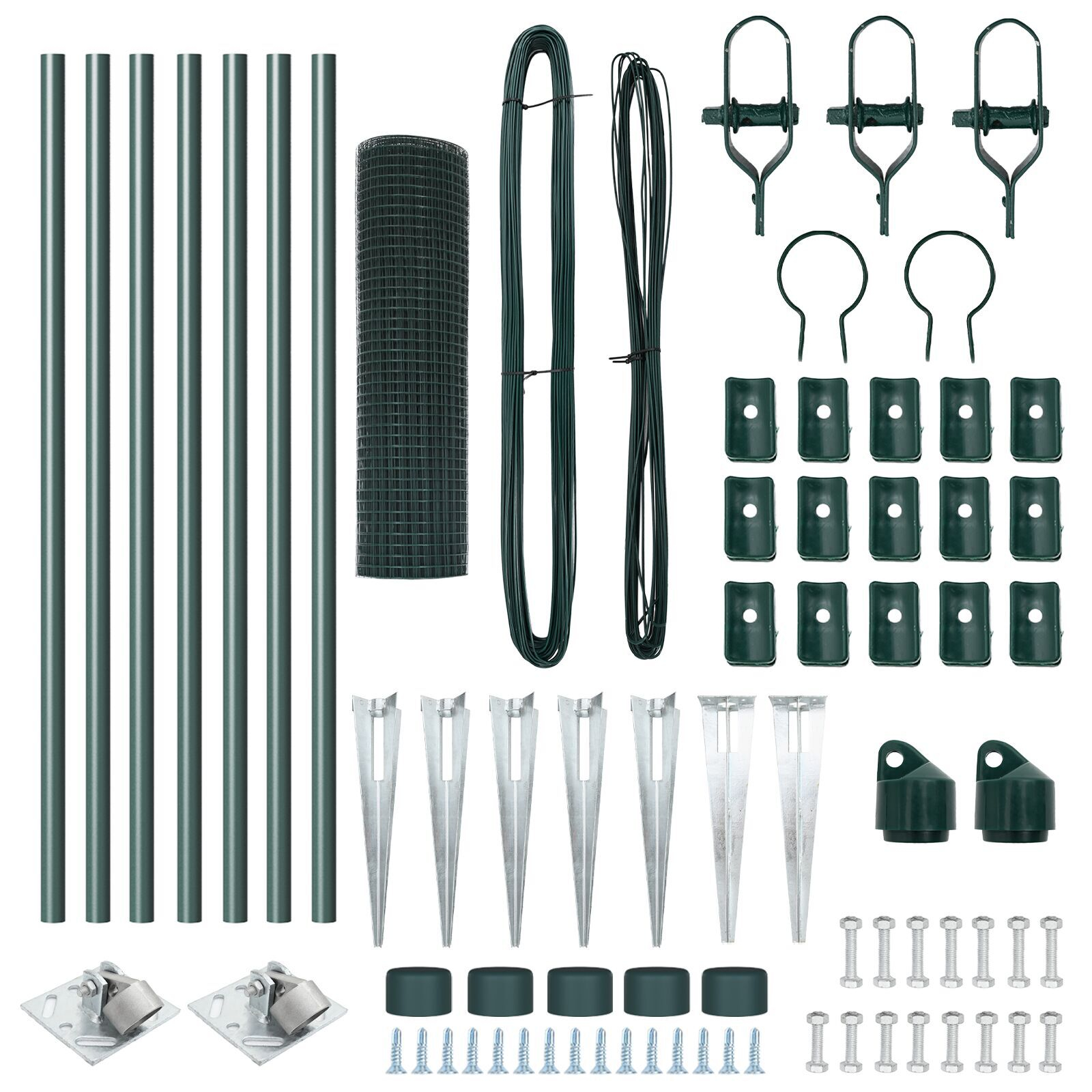 Set de Stâlpi de Gard Set de 2 Verde Metal 10 x 0.5 m Durabil GartenMobel Dekor