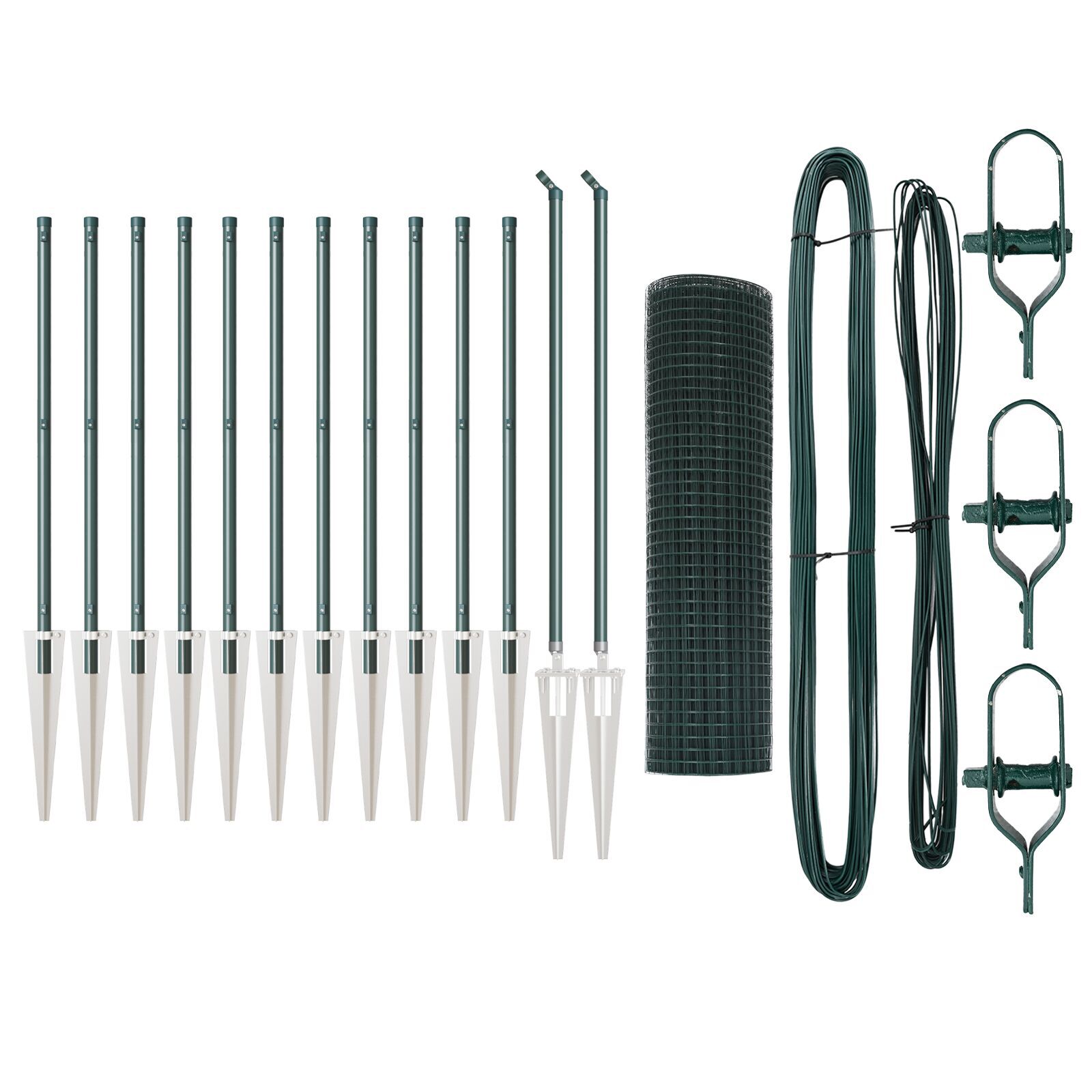 Gard din fir sudat cu 13 posturi cuie verde 0.8x25 m GartenMobel Dekor