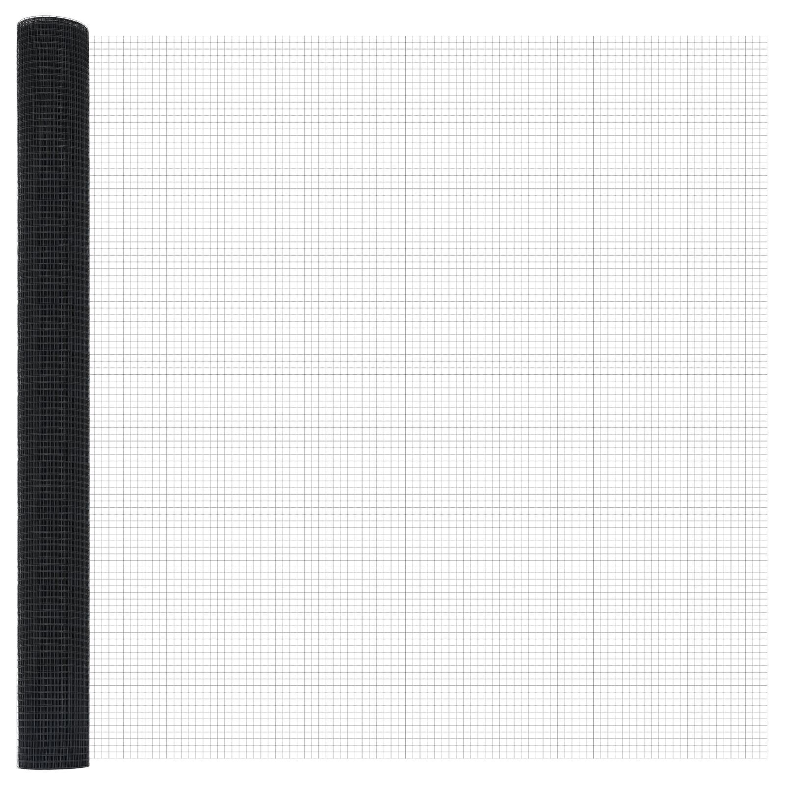 Gard din Sârmă Sudată cu 7 Posturi Spike Gri 1.6x10 m Oțel GartenMobel Dekor