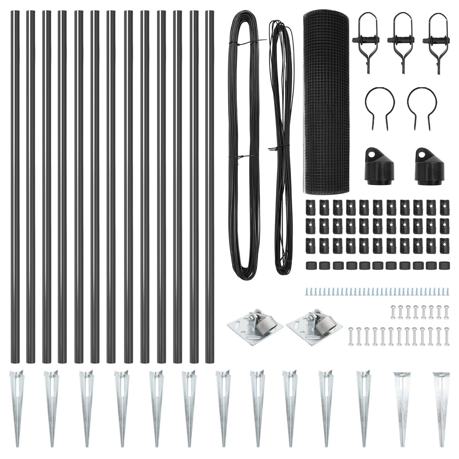 Set de stâlpi de gard Set de 2 Gri GartenMobel Dekor