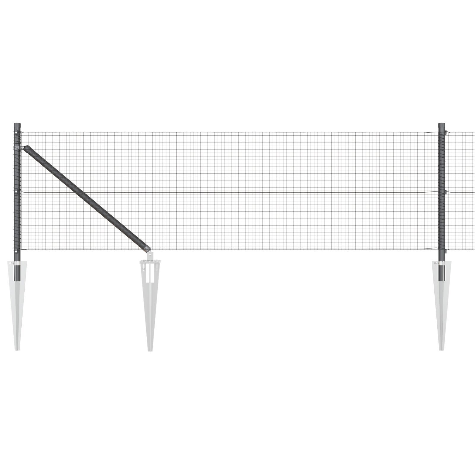 Set de stâlpi de gard Set de 2 Gri GartenMobel Dekor