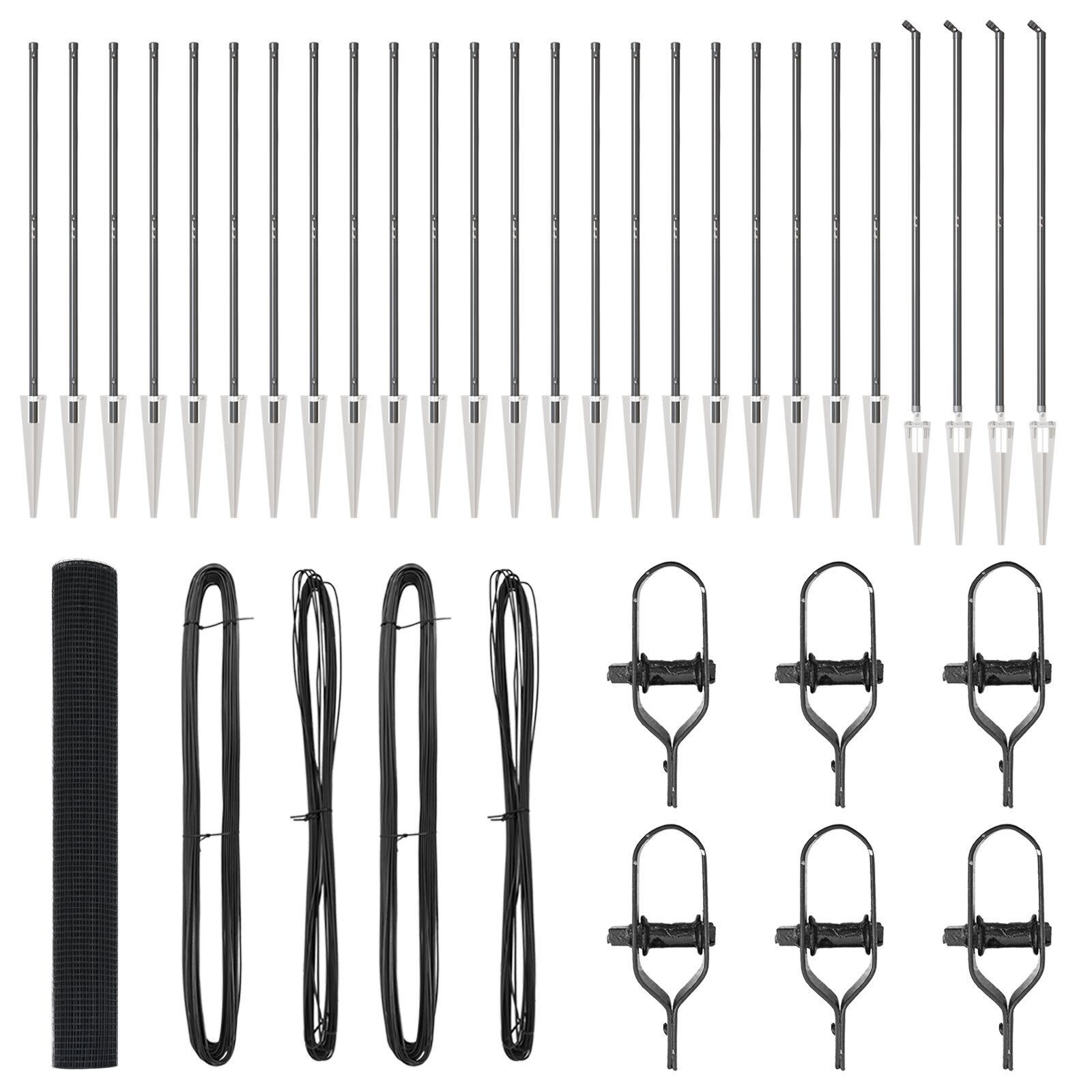 Gard de Sârmă Sudată cu 13 Stâlpi de Spike Gri 1.4x50 m Oțel GartenMobel Dekor