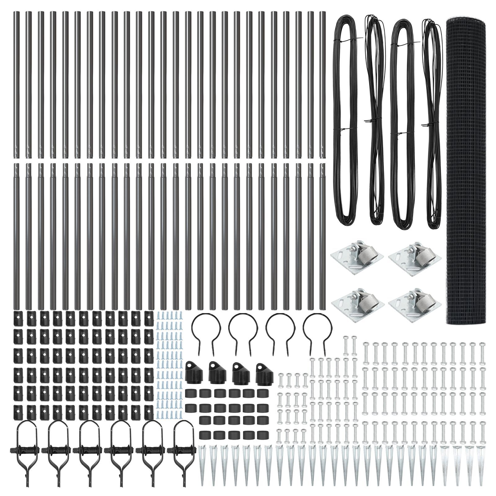 Împrejmuire din sârmă sudată cu 13 cuie de fundație Gri 1,2x50 m Oțel GartenMobel Dekor