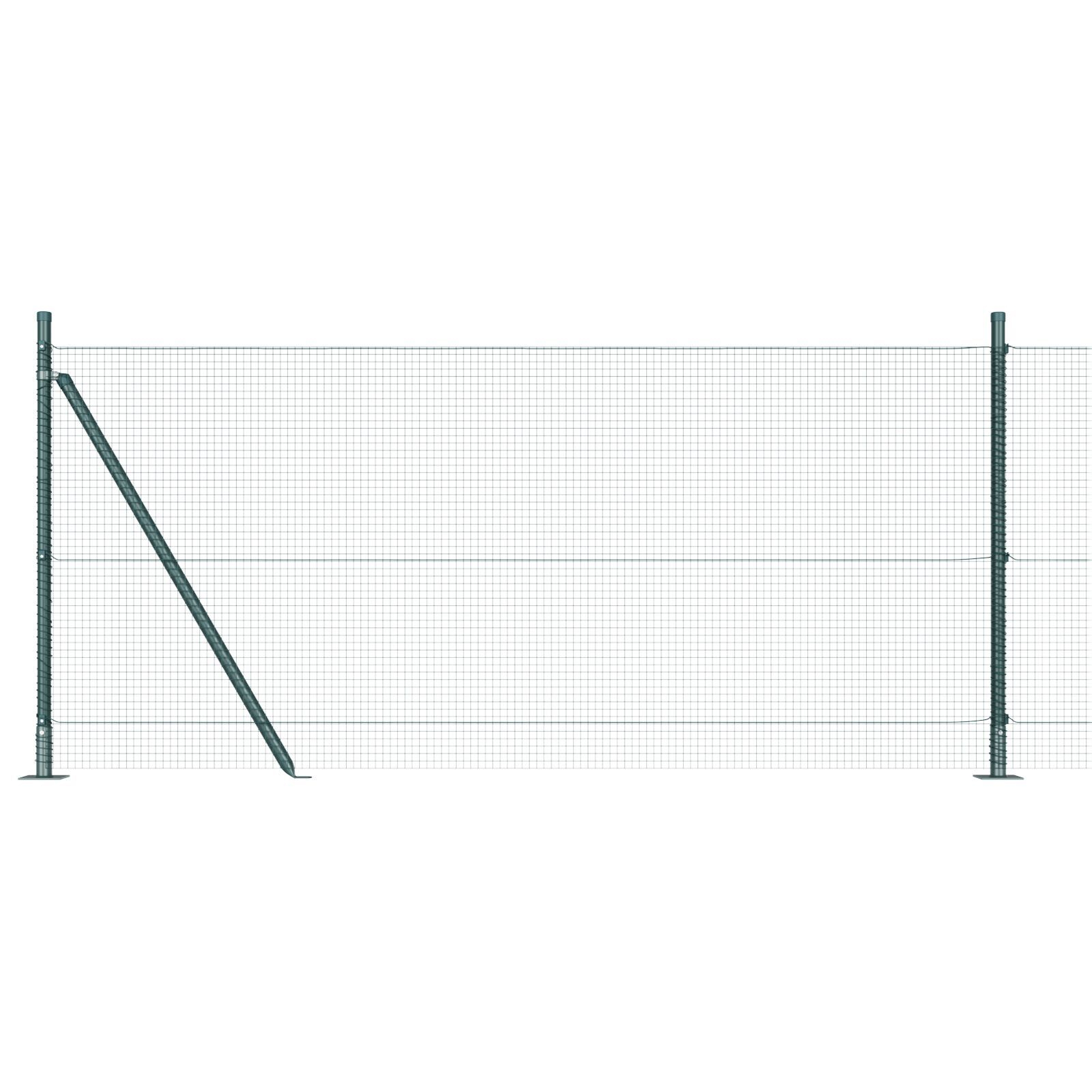 Set Stâlpi Gard Set de 2 Verde Metal 10 x 1 m Durabil GartenMobel Dekor