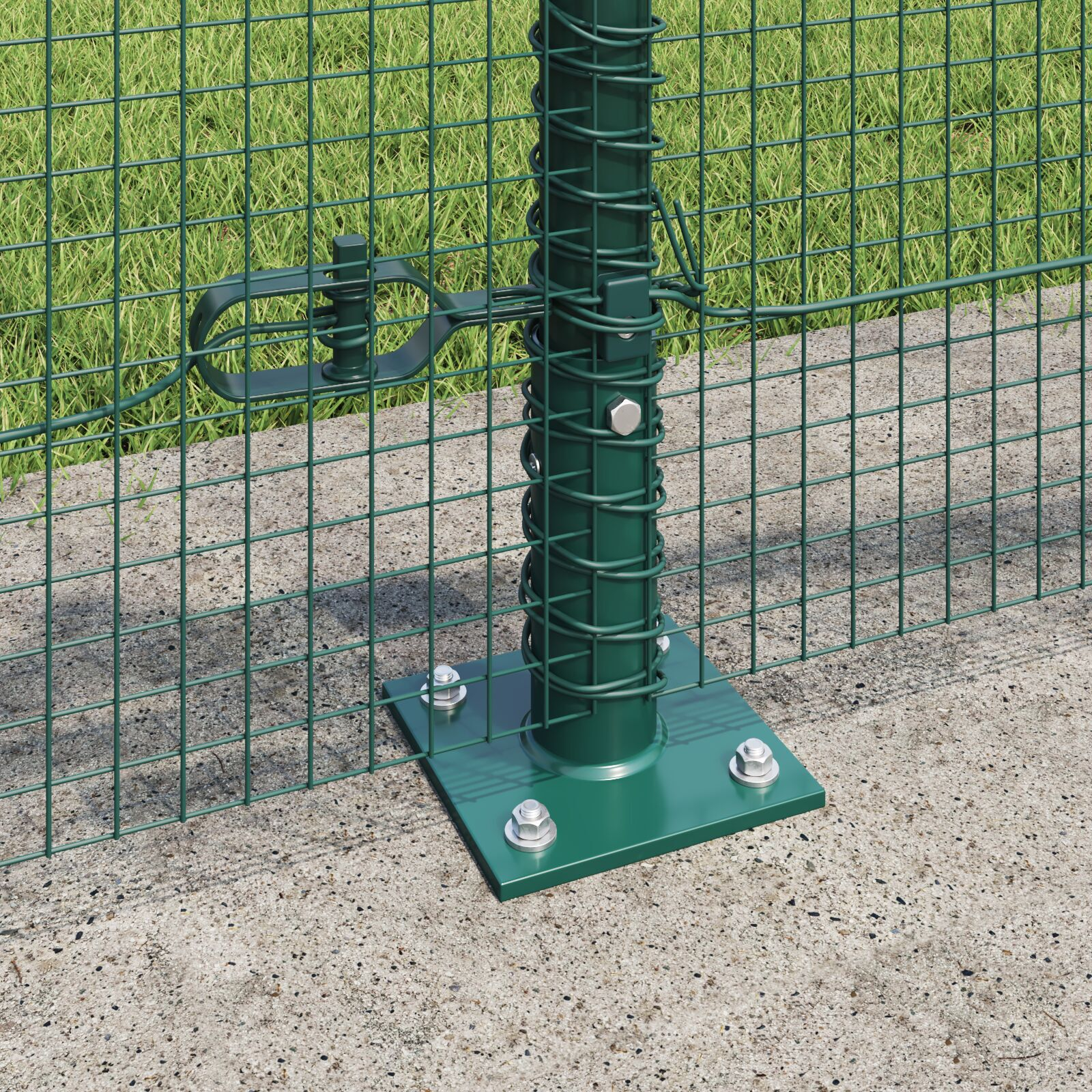 Set de stâlpi de gard Set de 2 Verde Metal 10 x 0.5 m Rezistent GartenMobel Dekor
