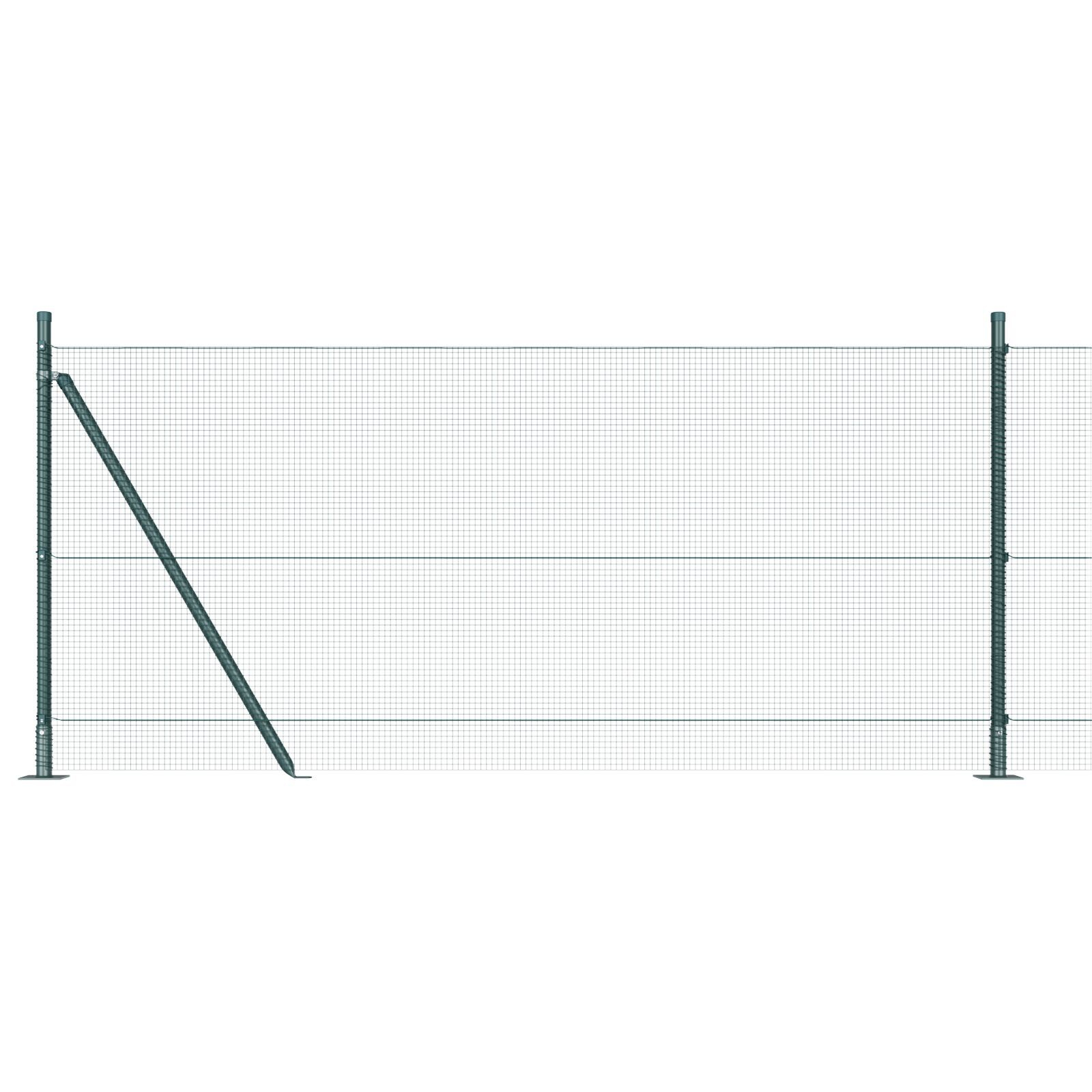 Set de stâlpi de gard Set de 2 Verde Metal Durabil GartenMobel Dekor