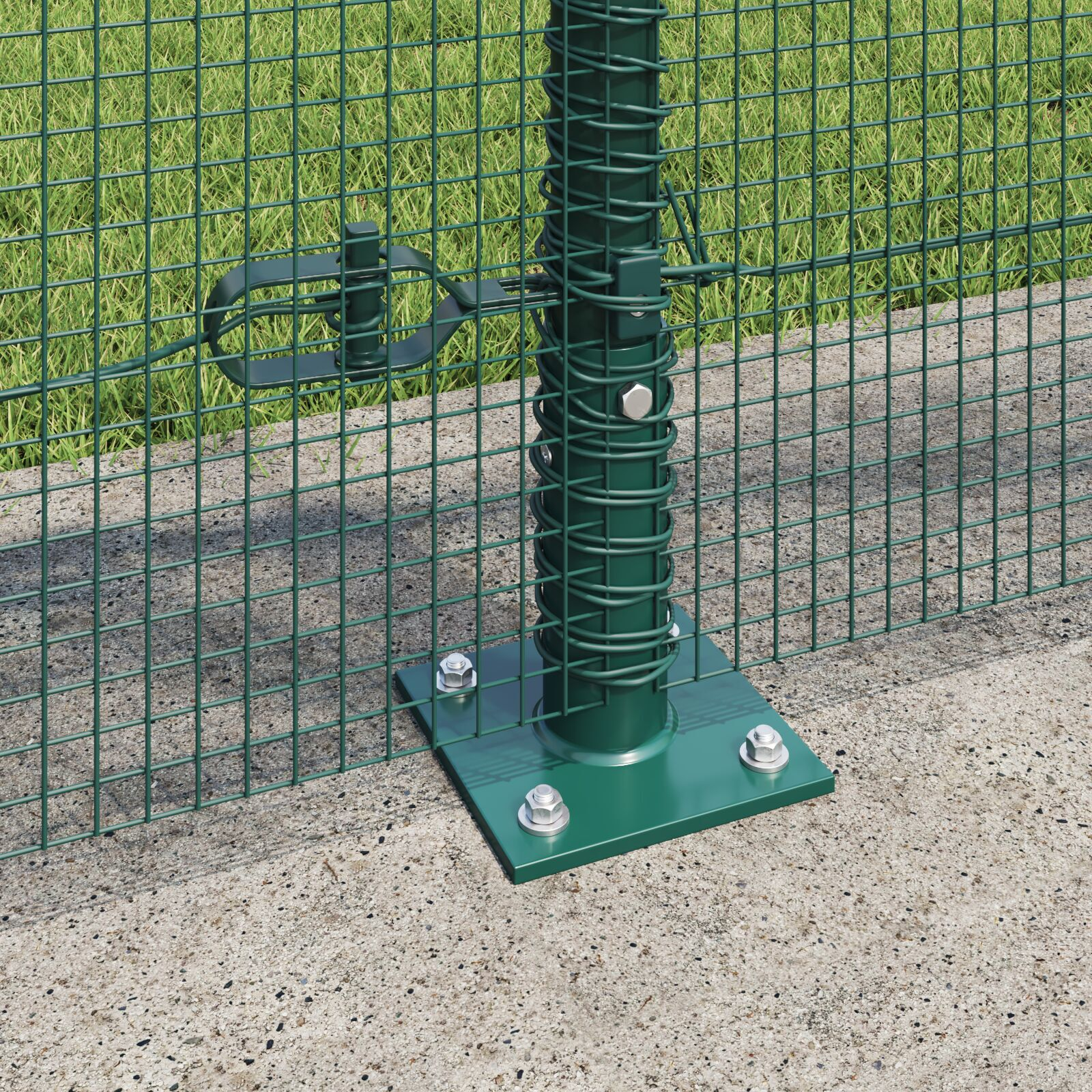 Set de stâlpi de gard Set de 2 Verde Metal Durabil GartenMobel Dekor