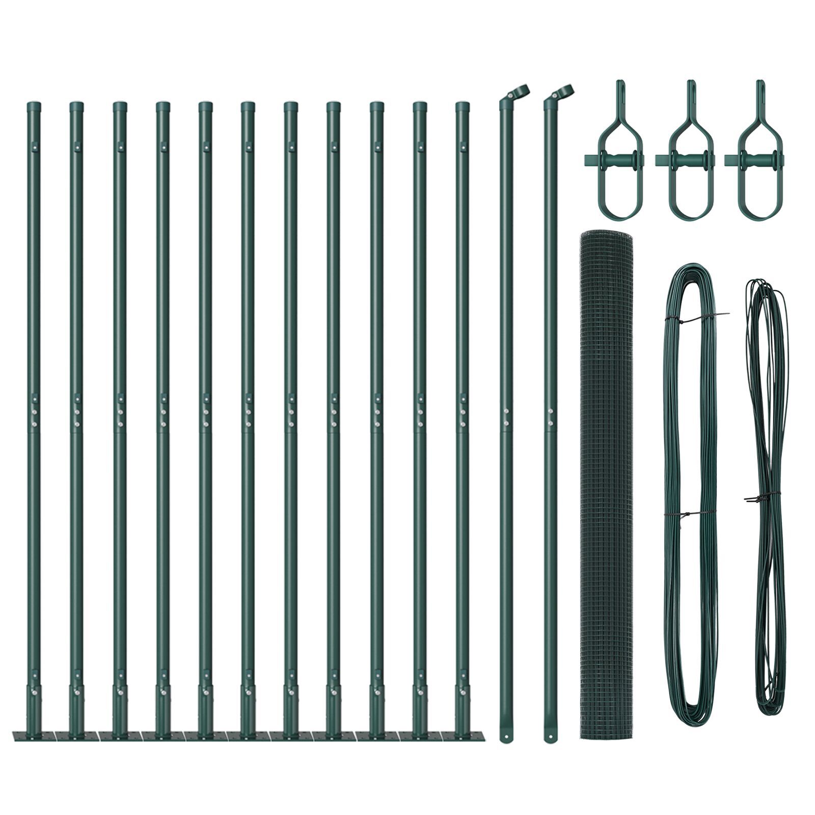 Set de stâlpi de gard din oțel Set de 2 Verde GartenMobel Dekor