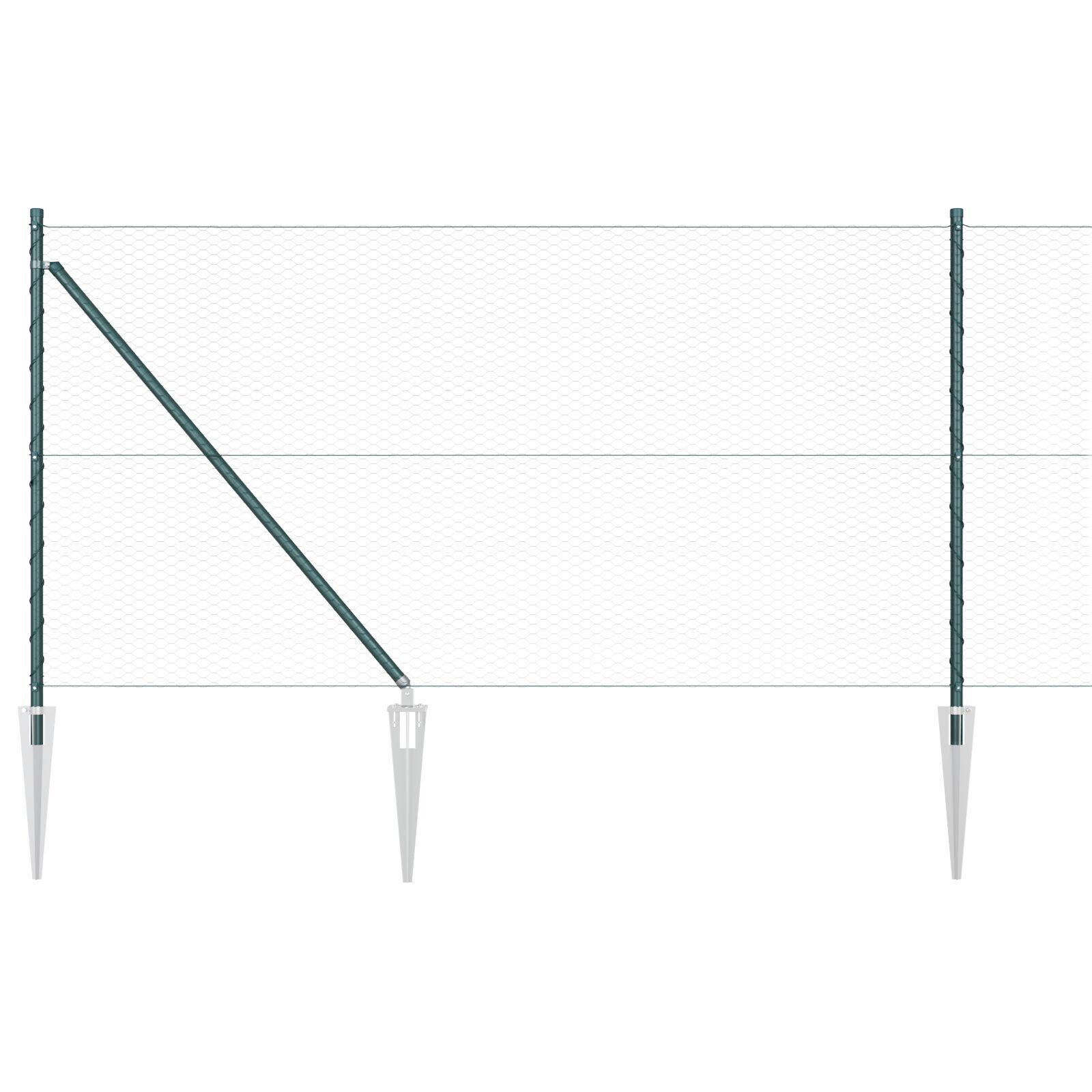 Set de Împrejmuire Set de 2 Verde Întunecat Metal GartenMobel Dekor
