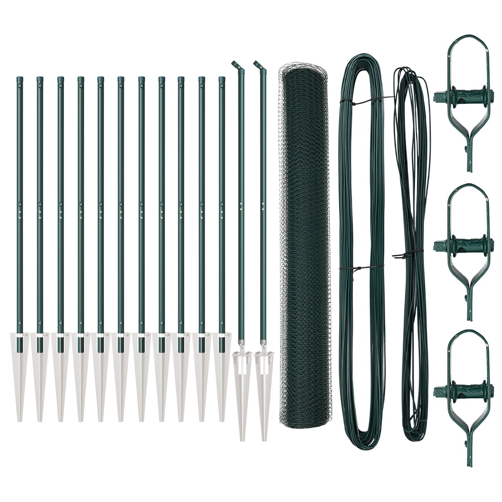 Set de Împrejmuire Set de 2 Verde Întunecat Metal GartenMobel Dekor