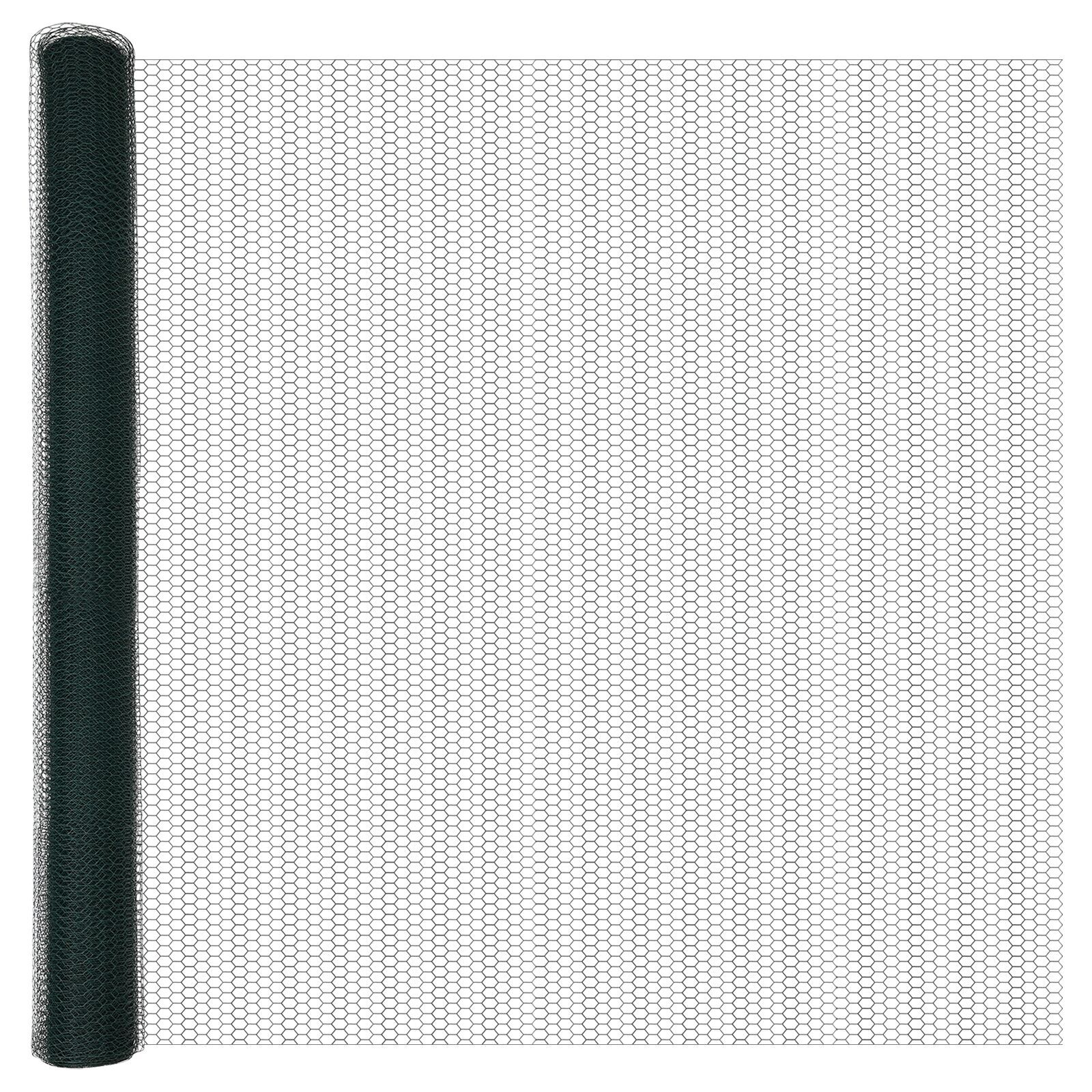 Gard Hexagonal  Verde 1,5x10 m Oțel, Stâlpi de Gard  cu cui 7 buc Ø32 mm 170 cm Oțel galvanizat GartenMobel Dekor