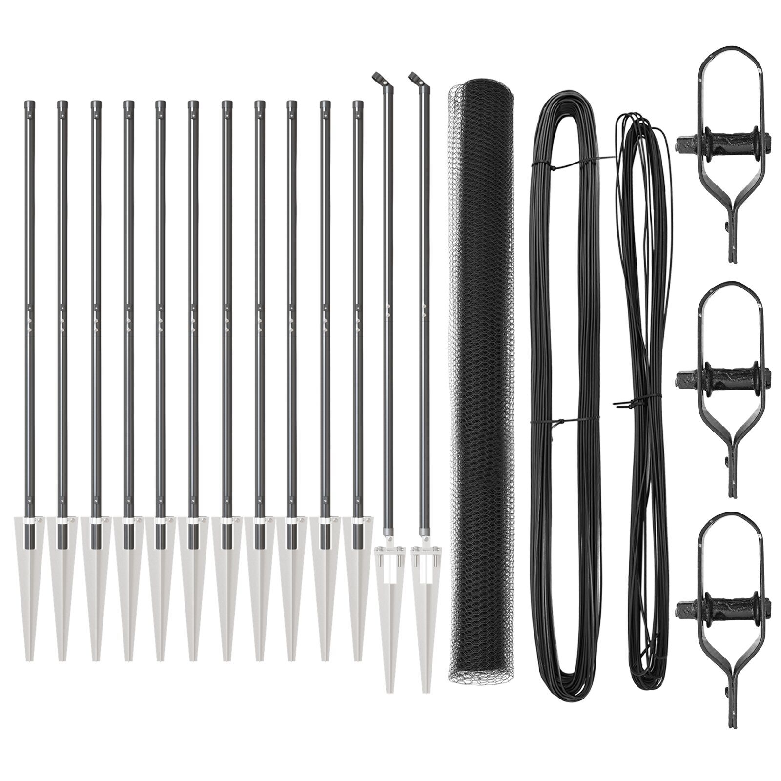 Set Gard Set de 2 Gri Metal 25 x 1.5 m Rezistent GartenMobel Dekor