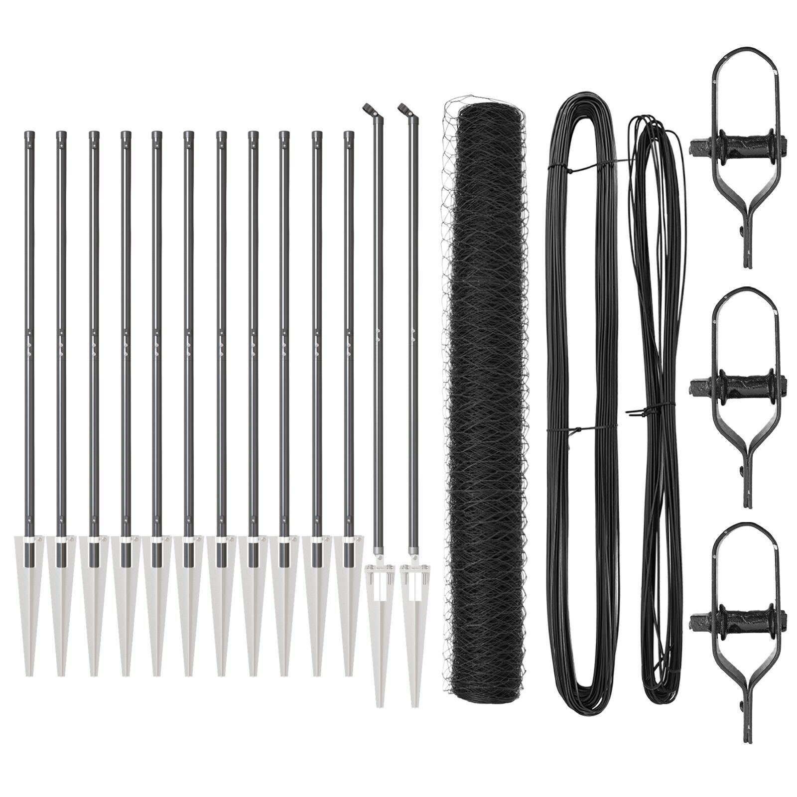 Set de Gard Set de 2 Gri Metal 25 x 1.2 m Rezistent GartenMobel Dekor