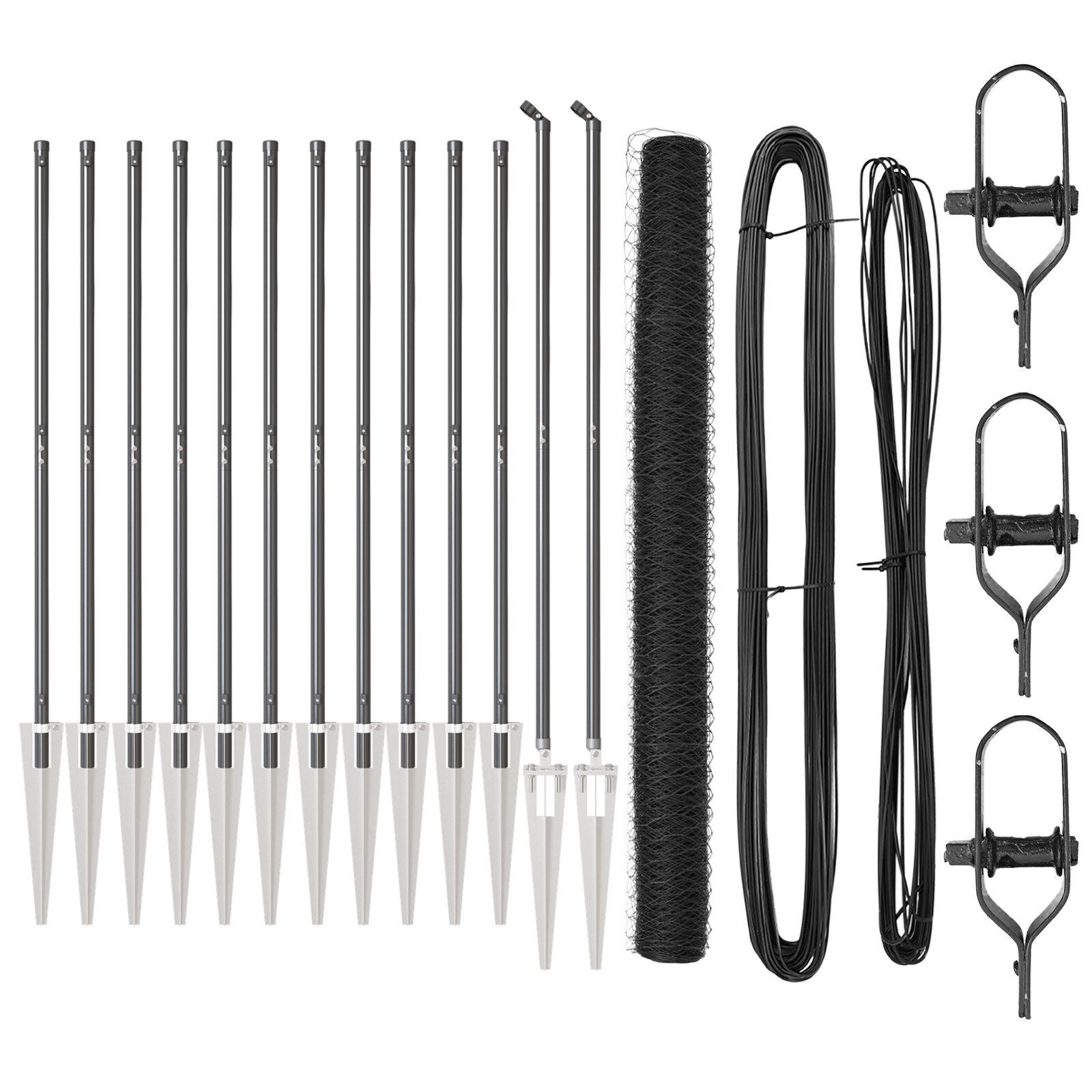 Set de Împrejmuire Set de 2 Gri Oțel 25 x 1.5 m Pliabil GartenMobel Dekor