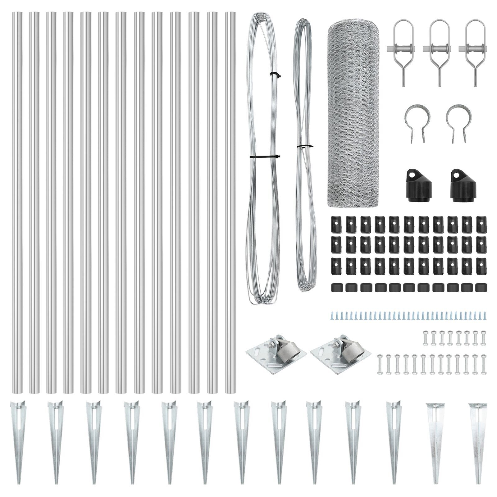 Set Gard Set 2 Oțel galvanizat 25 m Durabil GartenMobel Dekor