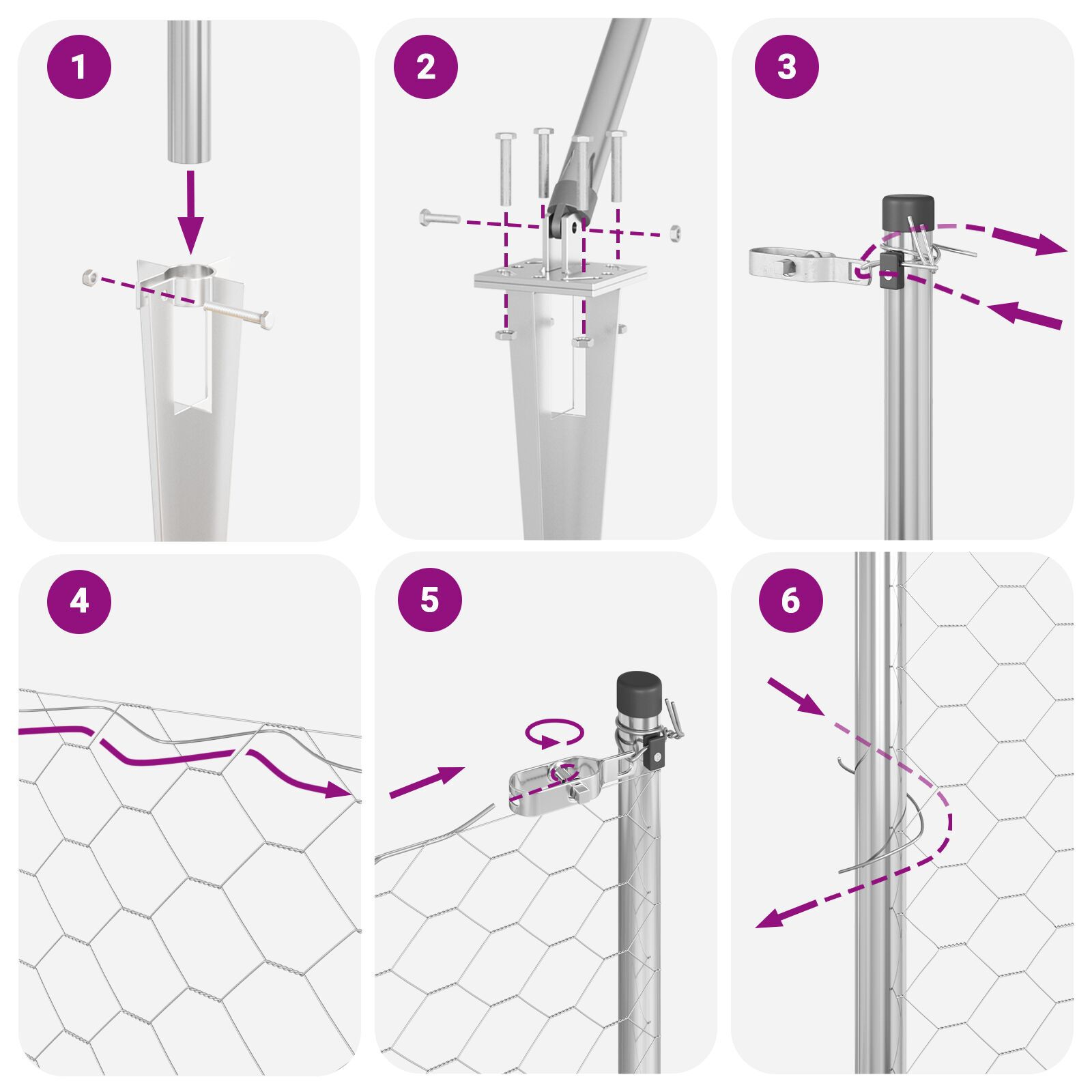Set de Gard Set de 2 Metal galvanizat Oțel galvanizat 25 x 0.5 m GartenMobel Dekor
