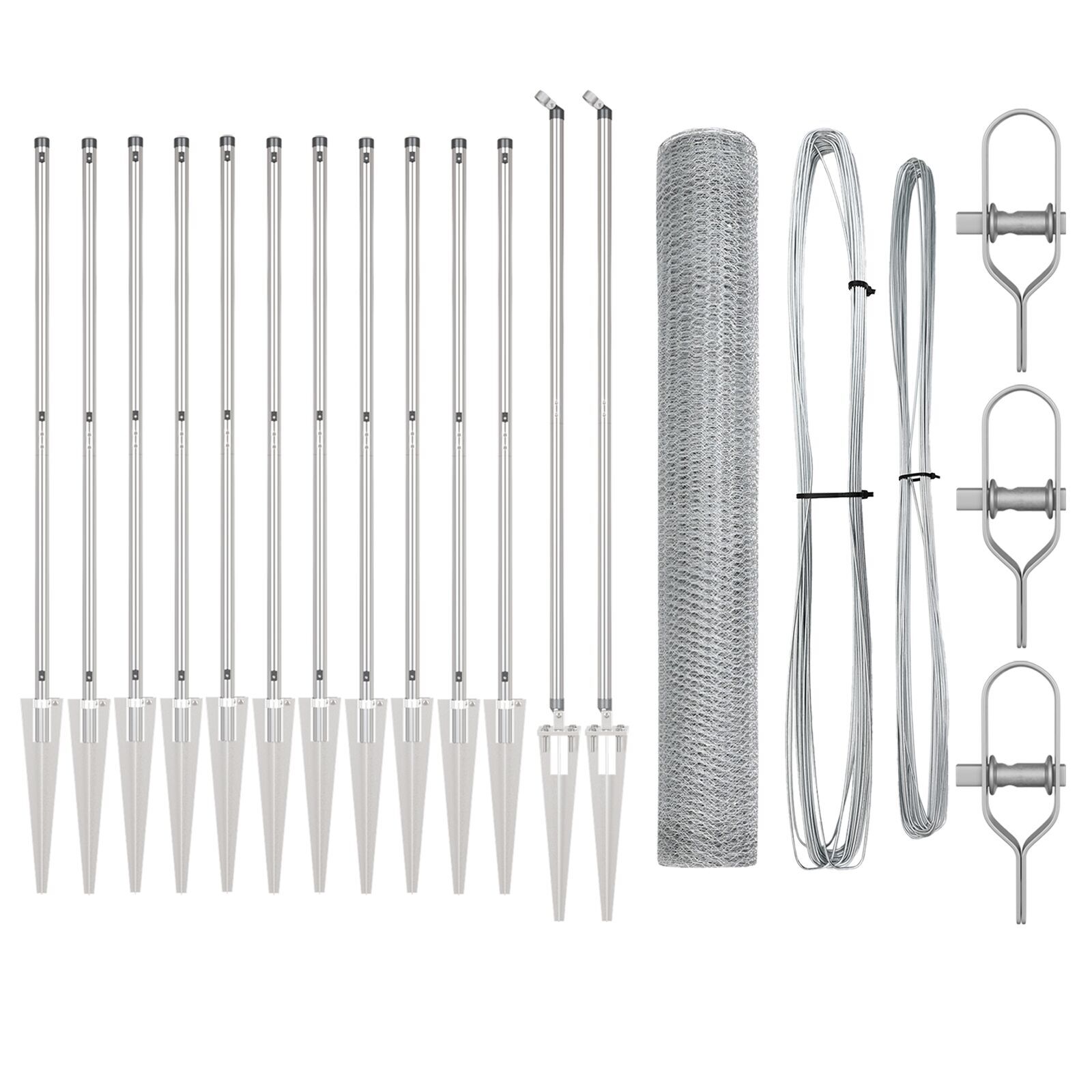 Set de Împrejmuire Set de 2 Oțel Galvanizat 25 x 1.2 m GartenMobel Dekor