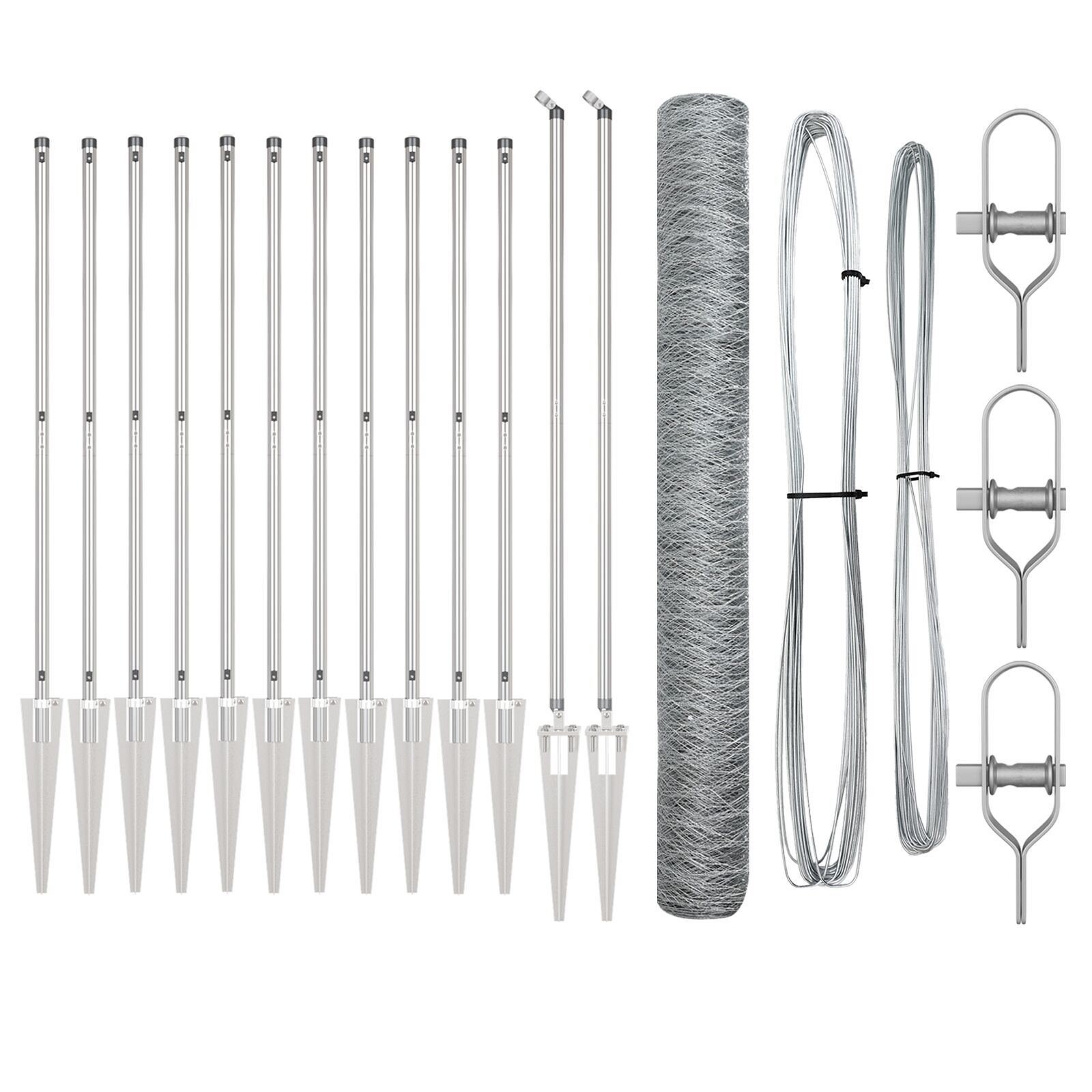 Set de Îngrădire Set de 2 Oțel galvanizat GartenMobel Dekor