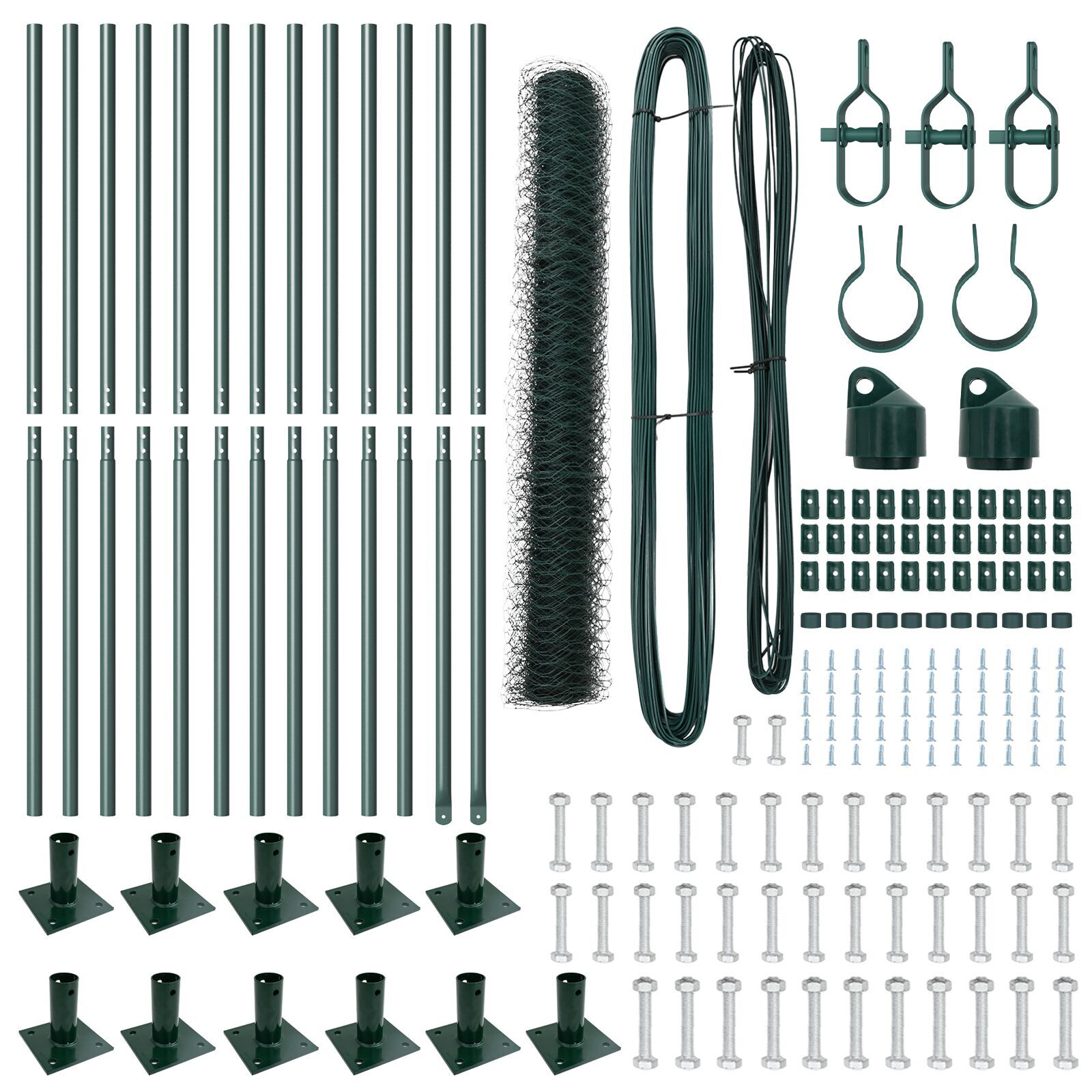 Set de Gard 2 buc Verde pădure Oțel 25 x 1 m Durabil GartenMobel Dekor