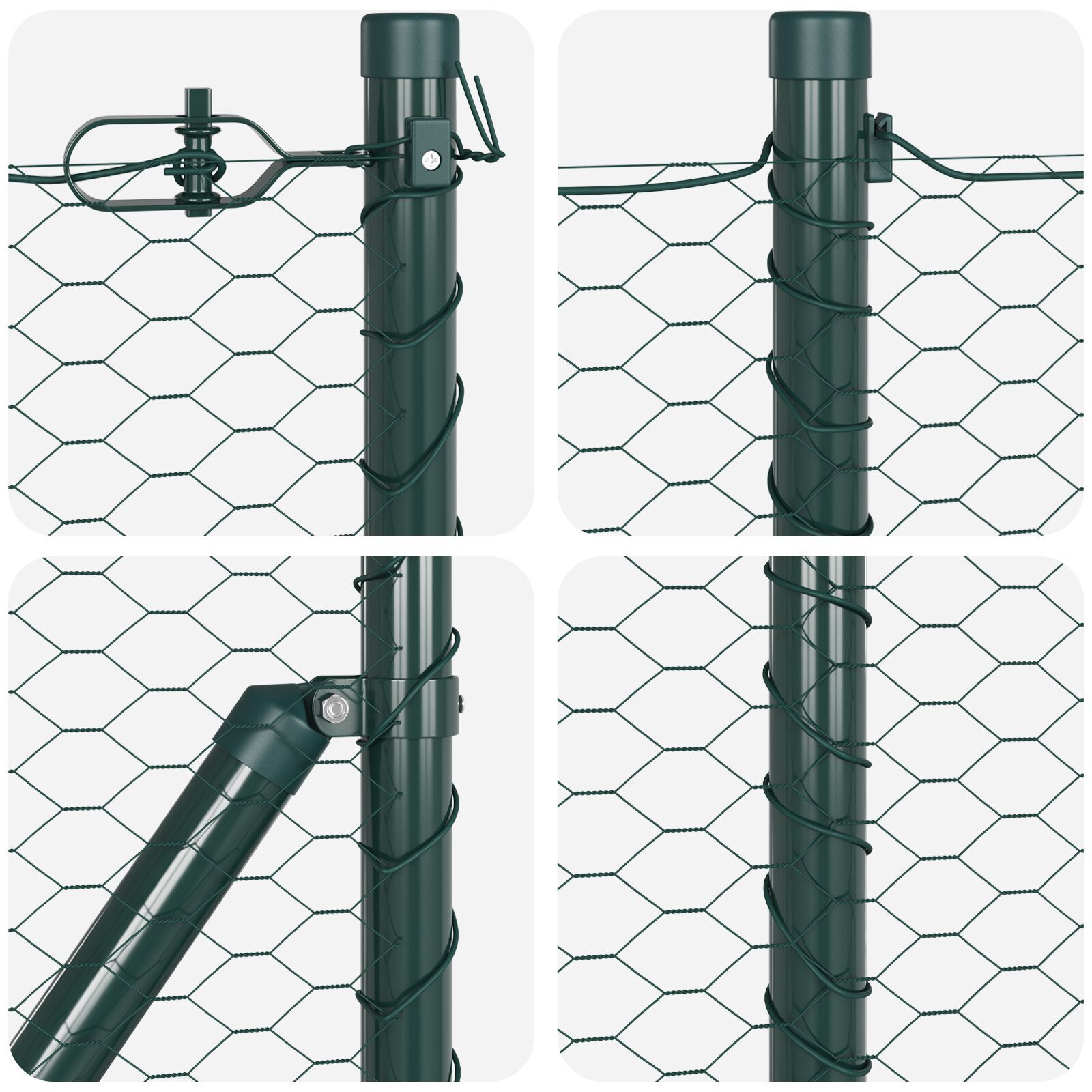 Set de Gard 2 buc Verde pădure Oțel 25 x 1 m Durabil GartenMobel Dekor