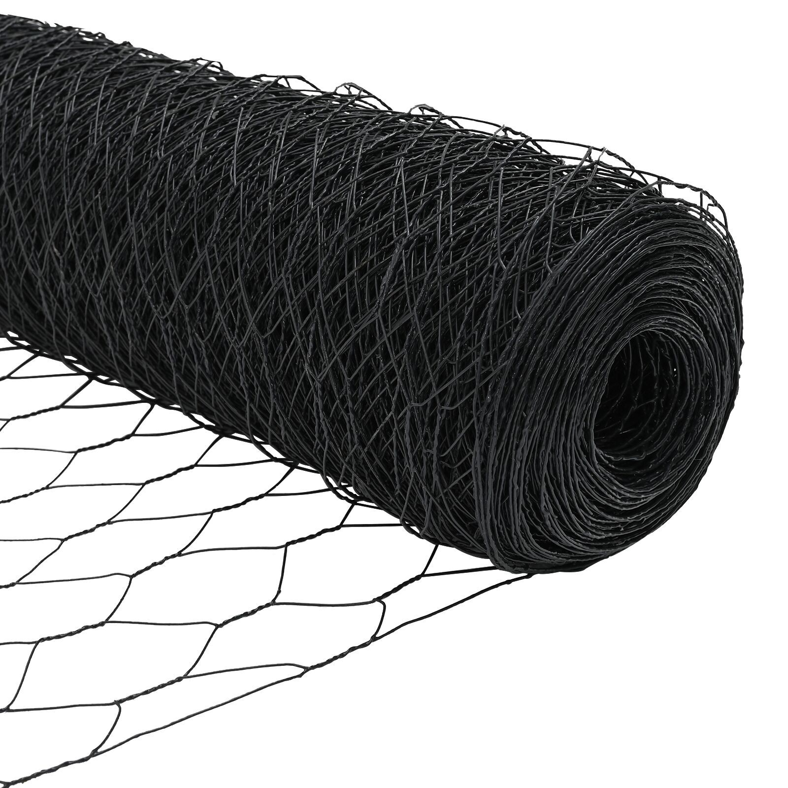 Gard Hexagonal  Gri 0.4x25 m Oțel, Stâlpi de gard  cu plăci de bază 13 buc Ø32mm 50cm Oțel galvanizat GartenMobel Dekor
