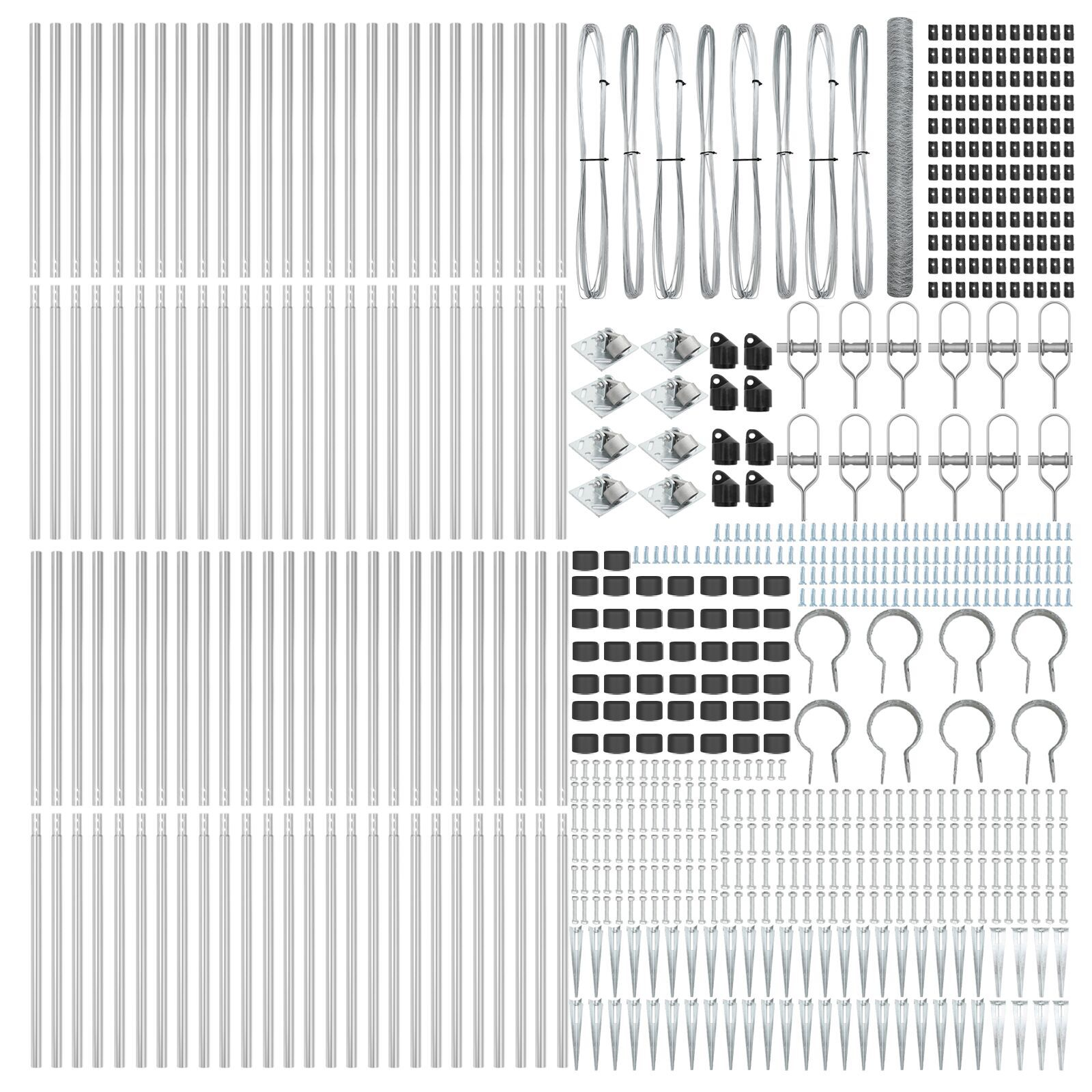Plasă Hexagonală 1.6x100 m Oțel Galvanizat, Posturi De Plasă Cu Spike 13 BUC Ø32 mm 180 cm Oțel Galvanizat GartenMobel Dekor