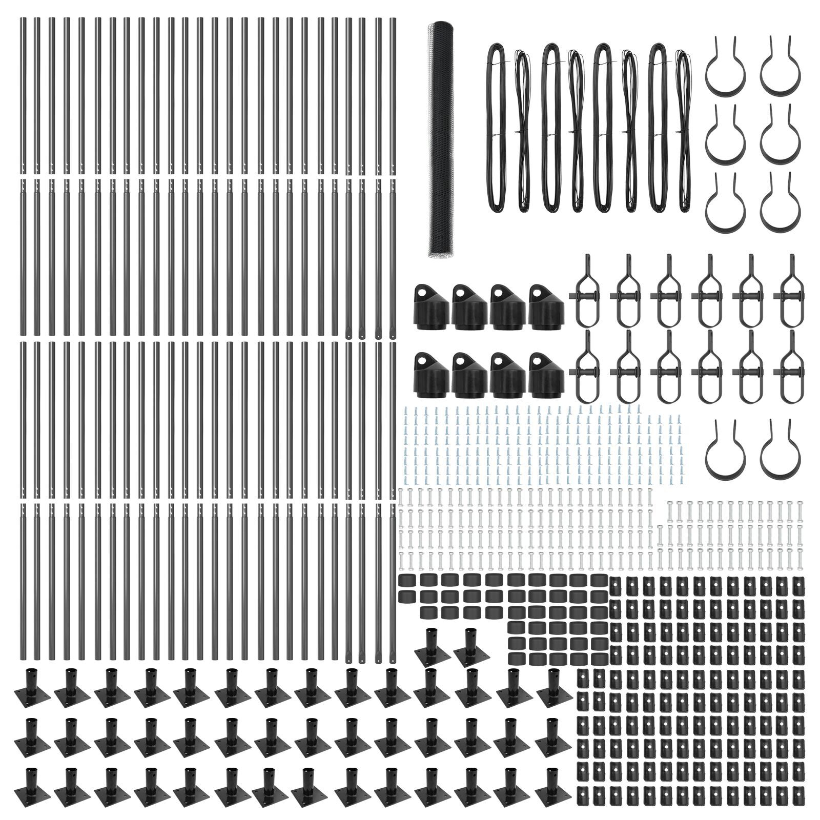 Gard Hexagonal Gri 1.5 x 100 m Oțel, Stâlpi Gard cu Plăci de Bază 13 pcs Ø32mm 83.5cm Oțel Galvanizat GartenMobel Dekor