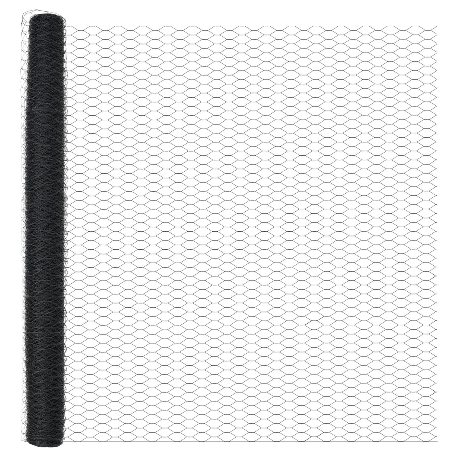 Gard Hexagonal Gri  1,5x50 m Oțel, Stâlpi de Gard  cu Plăci de Bază 13 pcs Ø32mm 83,5cm Oțel Galvanizat GartenMobel Dekor