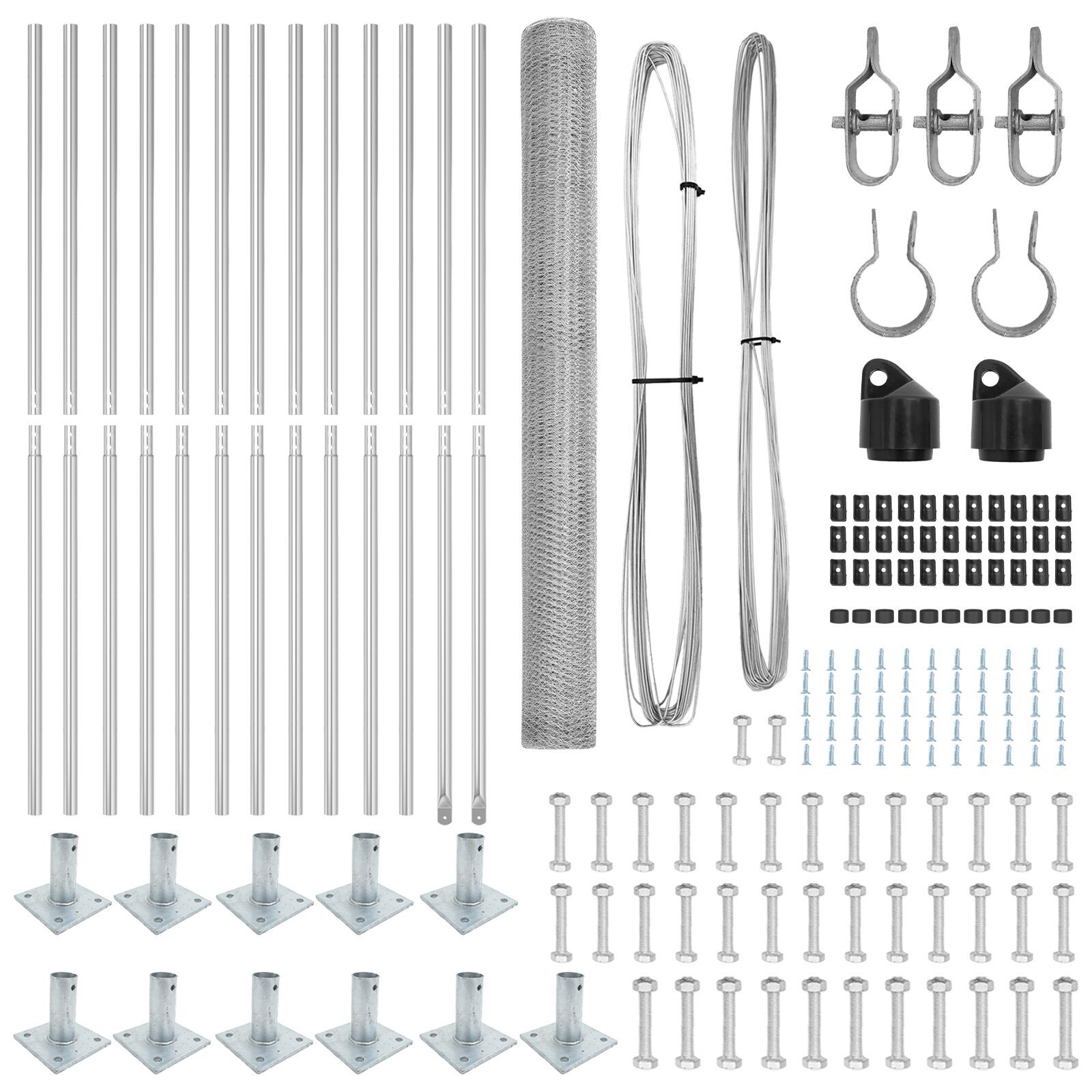 Set de Gard Set de 2 Oțel galvanizat 25 x 1.5 m Durabil GartenMobel Dekor