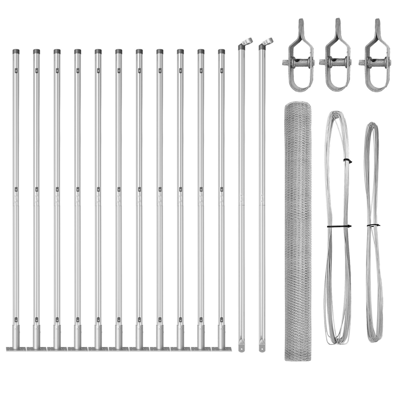 Set de Gard Set de 2 Oțel galvanizat 25 x 1.5 m Durabil GartenMobel Dekor