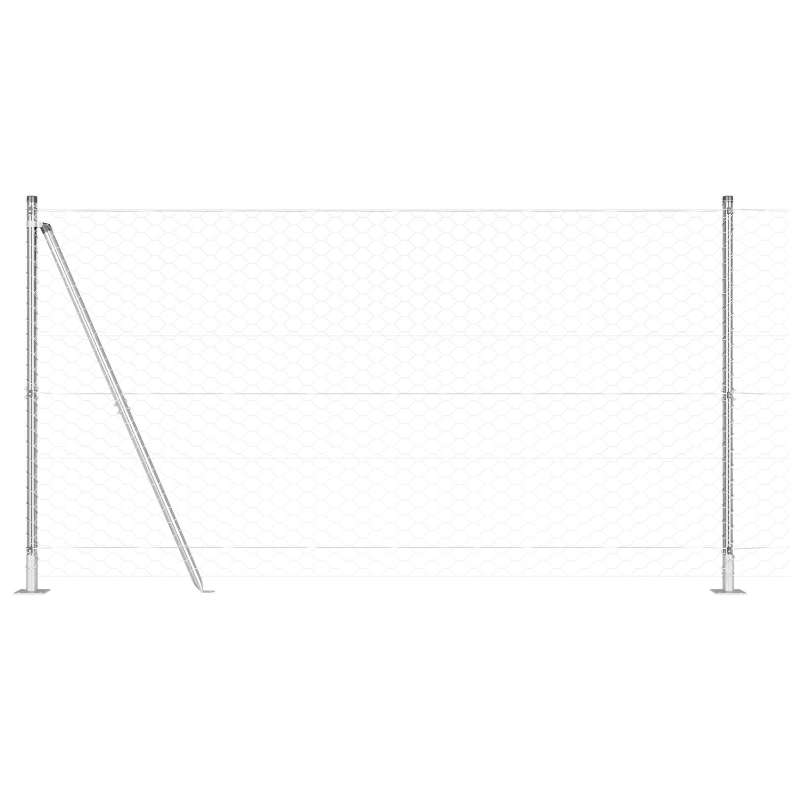 Set de Împrejmuire Set de 2 Oțel galvanizat 25 x 1.2 metri GartenMobel Dekor