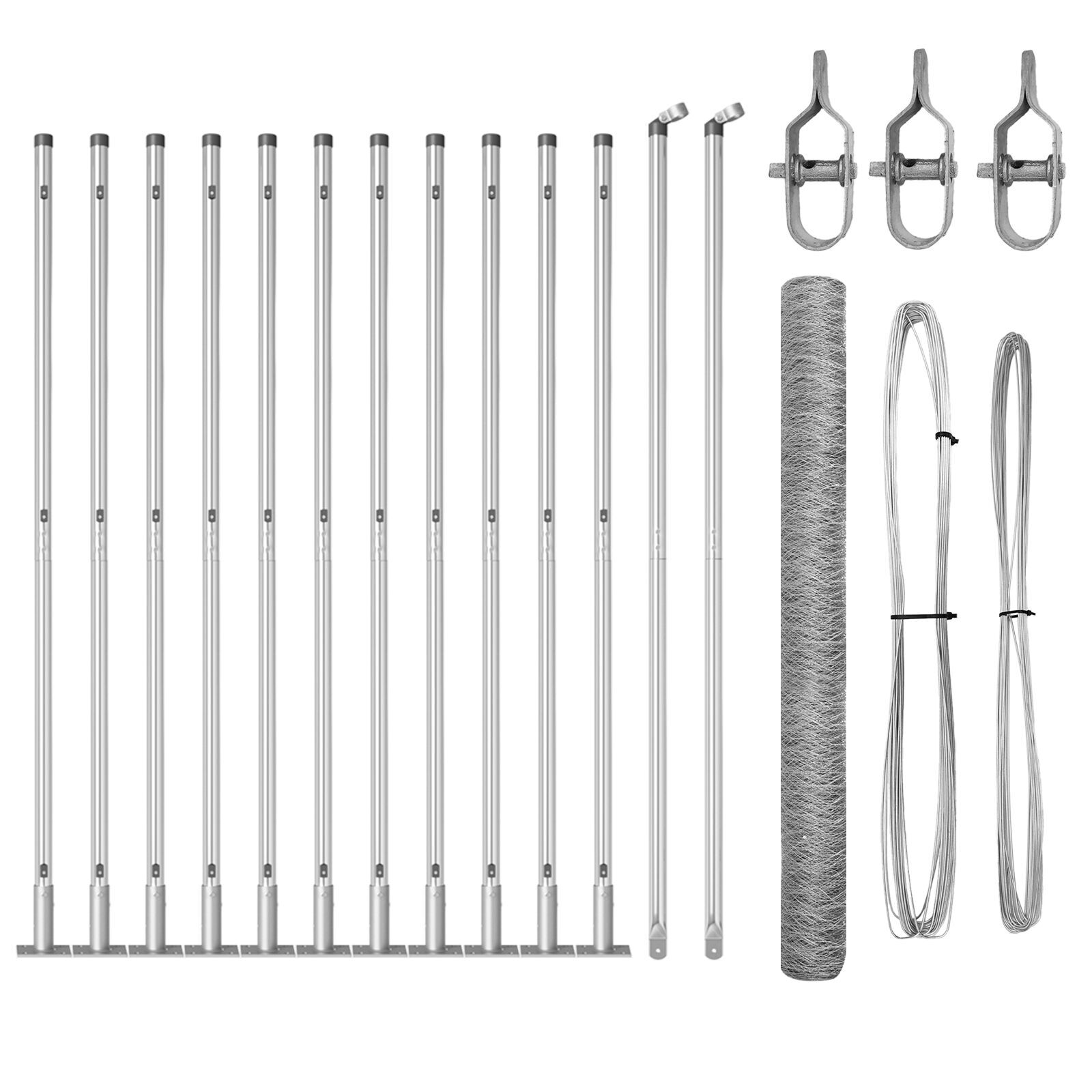 Set de Împrejmuire Set de 2 Oțel galvanizat 25 x 1.5 m Durabil GartenMobel Dekor