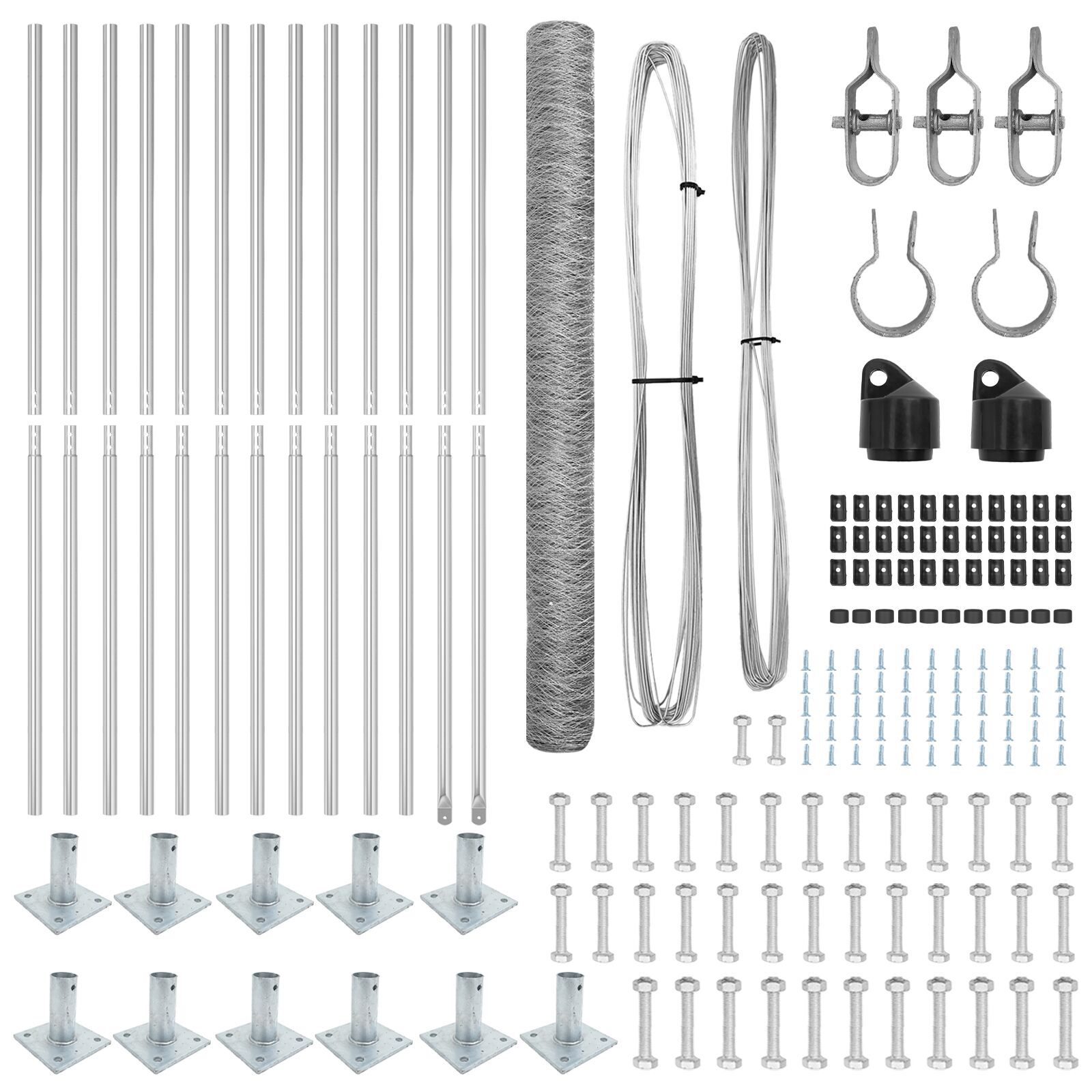 Set de Împrejmuire Set de 2 Oțel galvanizat 25 x 1.5 m Durabil GartenMobel Dekor
