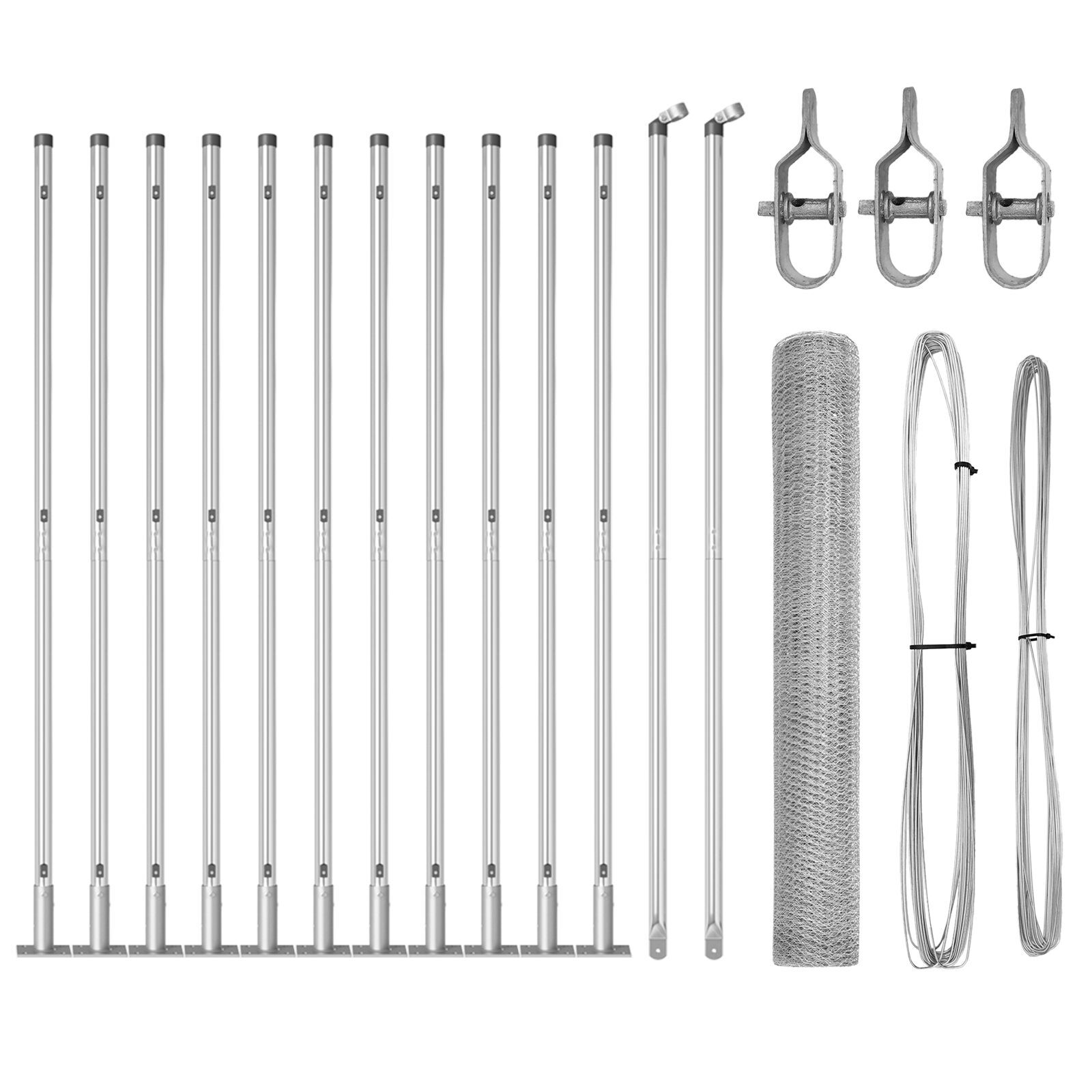 Set gard Set de 2 Oțel galvanizat 25 x 1.2 m Rezistent GartenMobel Dekor