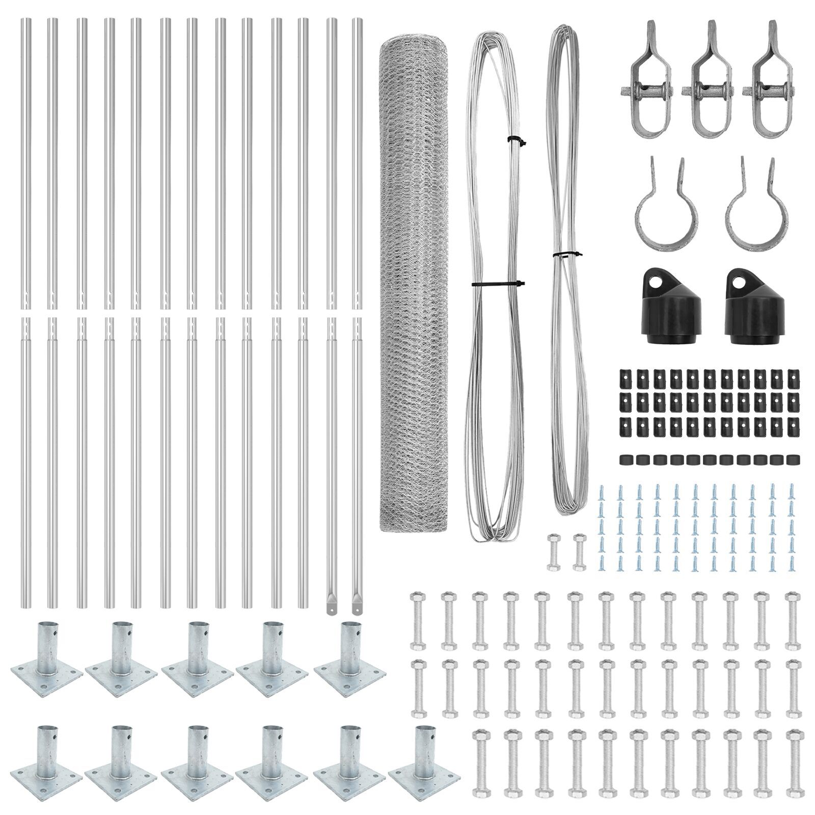 Set gard Set de 2 Oțel galvanizat 25 x 1.2 m Rezistent GartenMobel Dekor