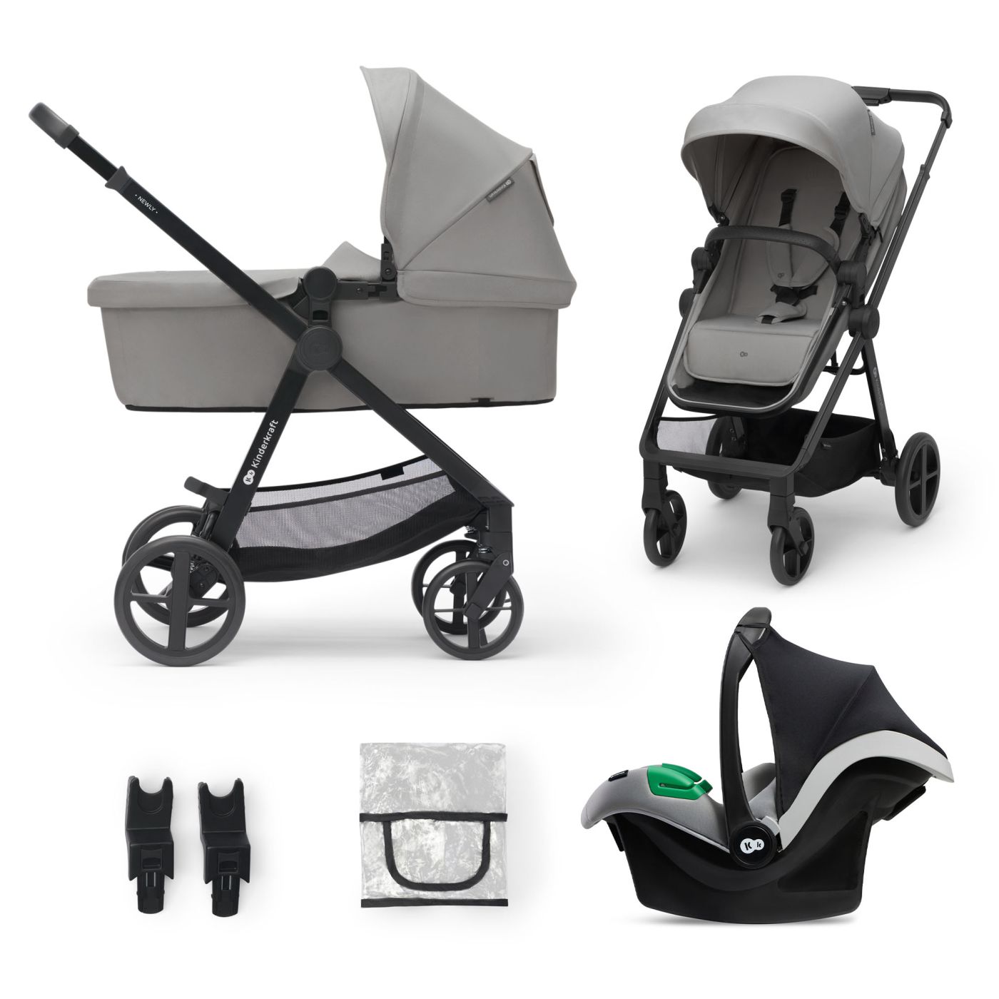 CARUCIOR KINDERKRAFT NEWLY, 3 IN 1, LIGHT GREY SuperHeroes ToysZone