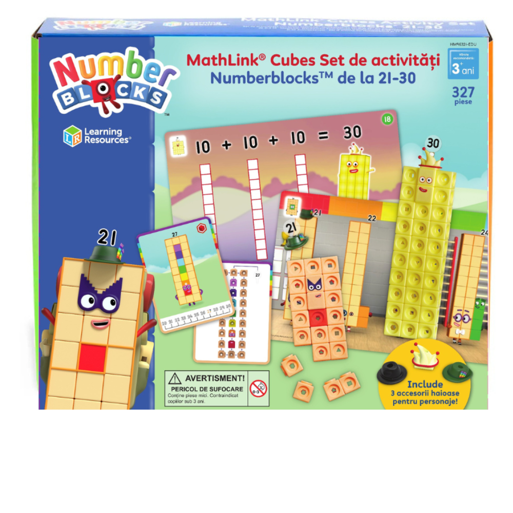 MathLink®Cubes Numberblocks in romana Set de activitati de la 21 - 30 PlayLearn Toys