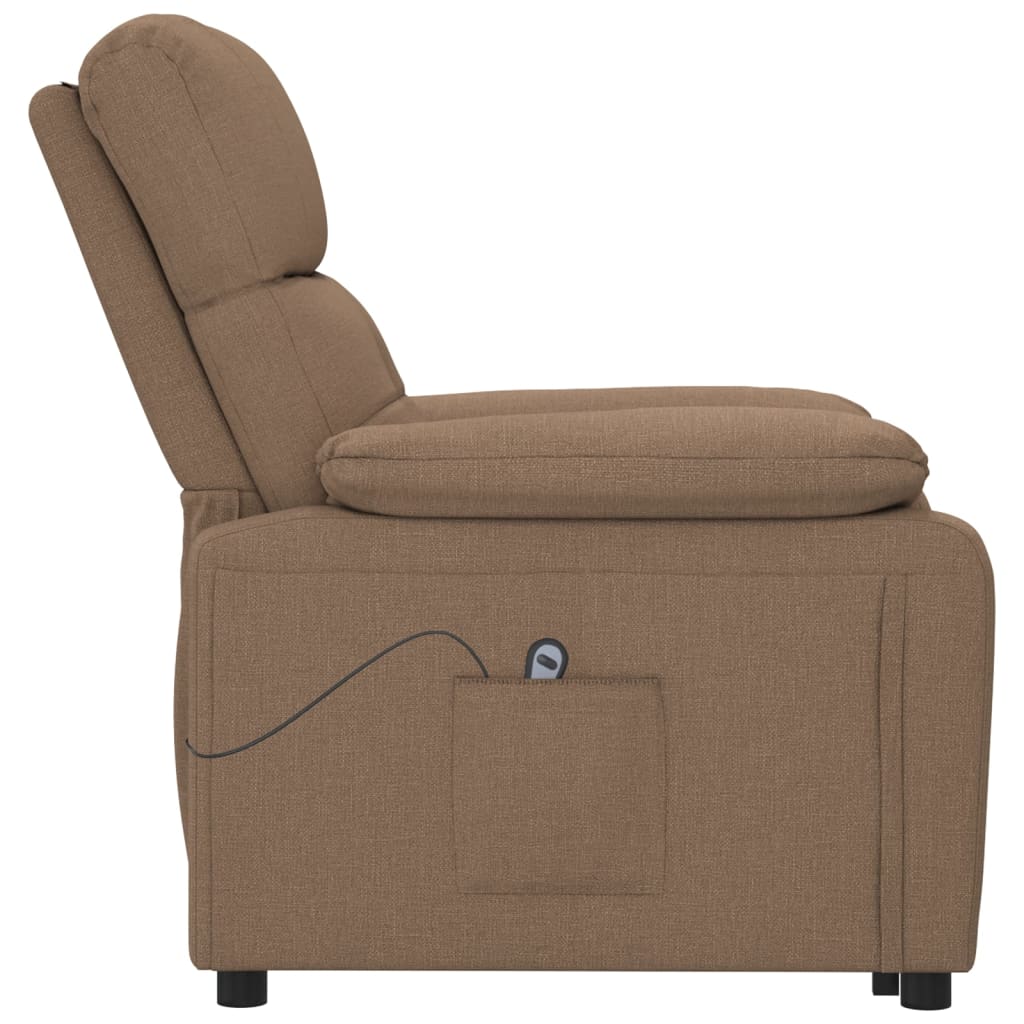 Fotoliu rabatabil electric, maro, material textil GartenMobel Dekor