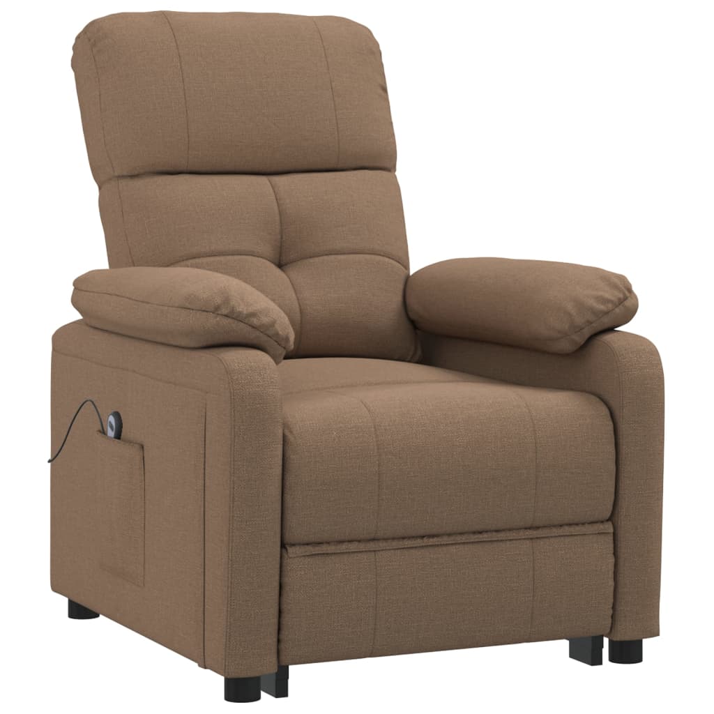 Fotoliu rabatabil electric, maro, material textil GartenMobel Dekor