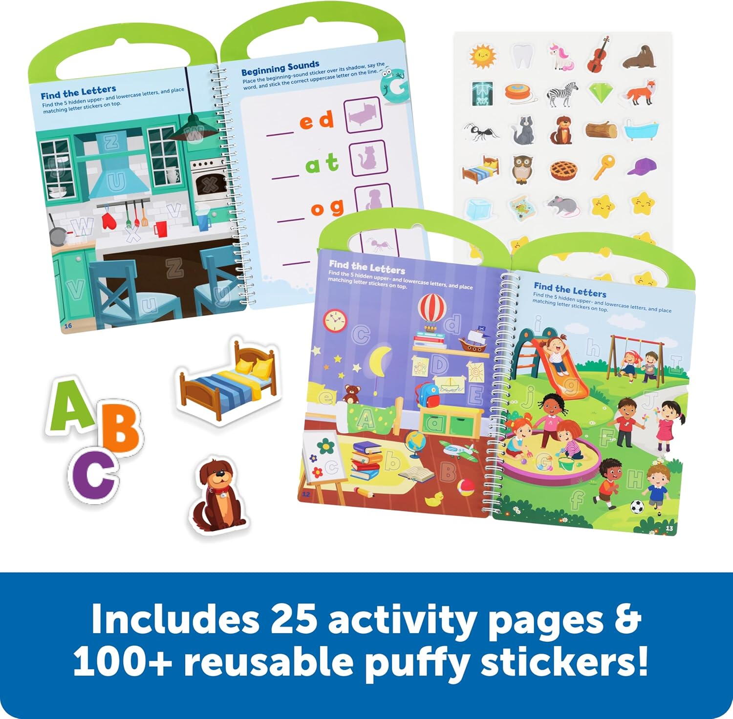 Set activitati educative cu abtibilduri - Litere si sunete (lb.engleza) PlayLearn Toys