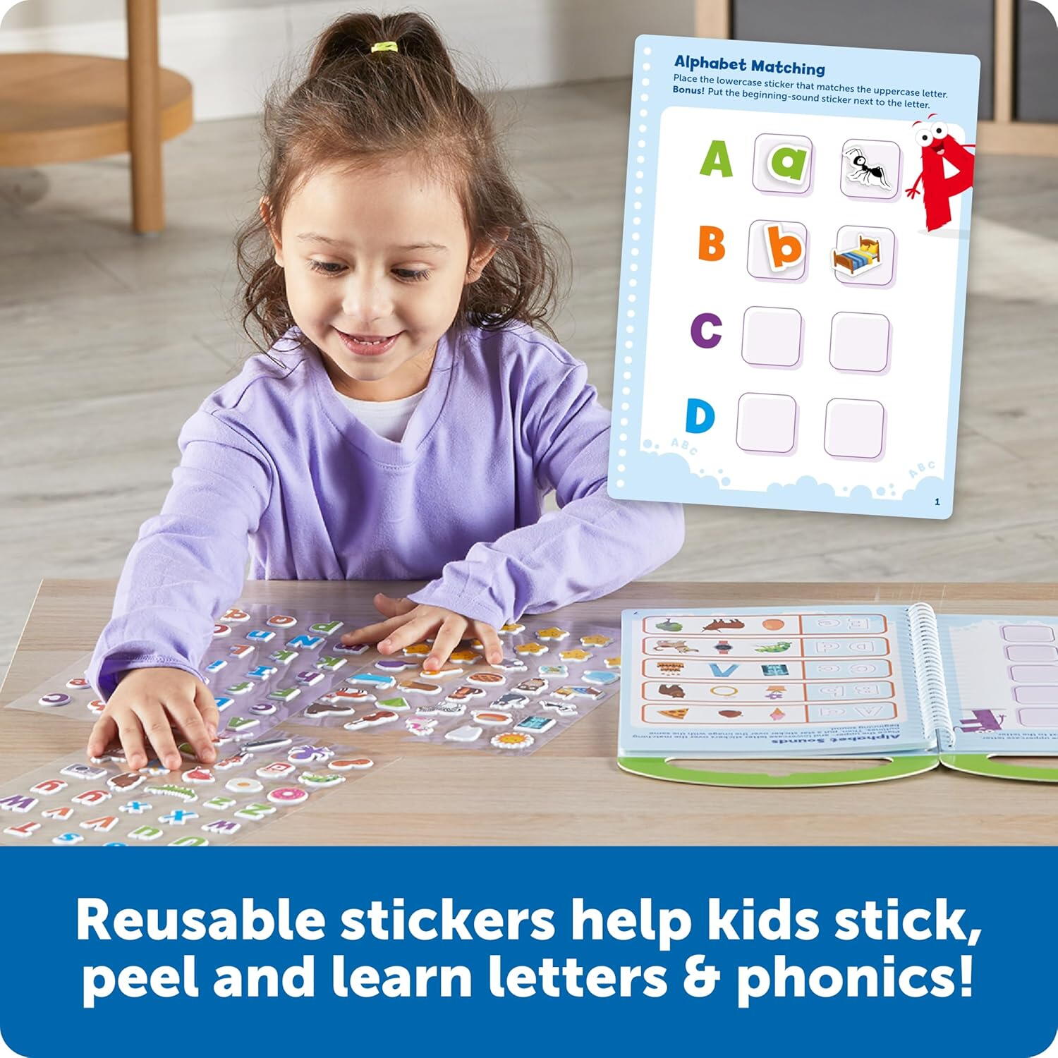 Set activitati educative cu abtibilduri - Litere si sunete (lb.engleza) PlayLearn Toys