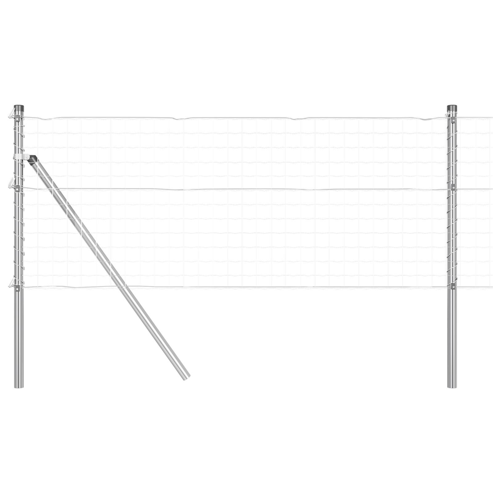 Stâlpi de gard. 26 buc., Ø32 mm, 120 cm, oțel zincat GartenMobel Dekor