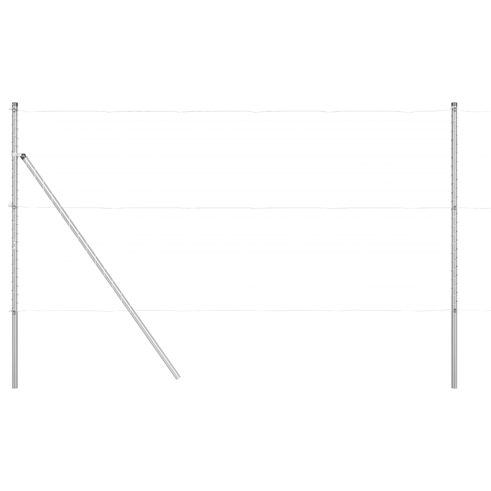 Stâlpi de gard. 26 buc., Ø32 mm, 150 cm, oțel zincat GartenMobel Dekor