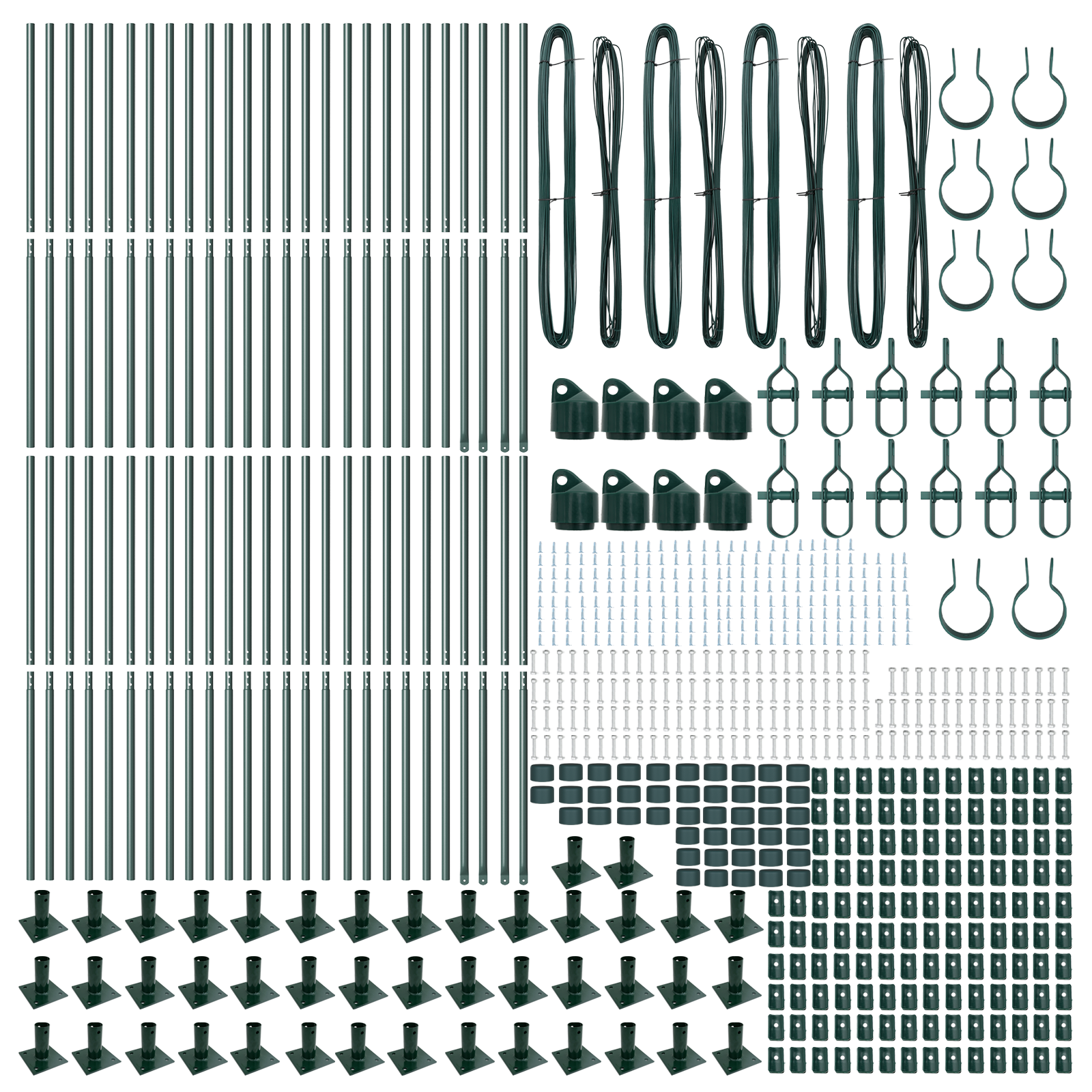 Stâlpi de gard cu plăci de bază 52 pcs Ø32mm 78,5cm Oțel galvanizat GartenMobel Dekor
