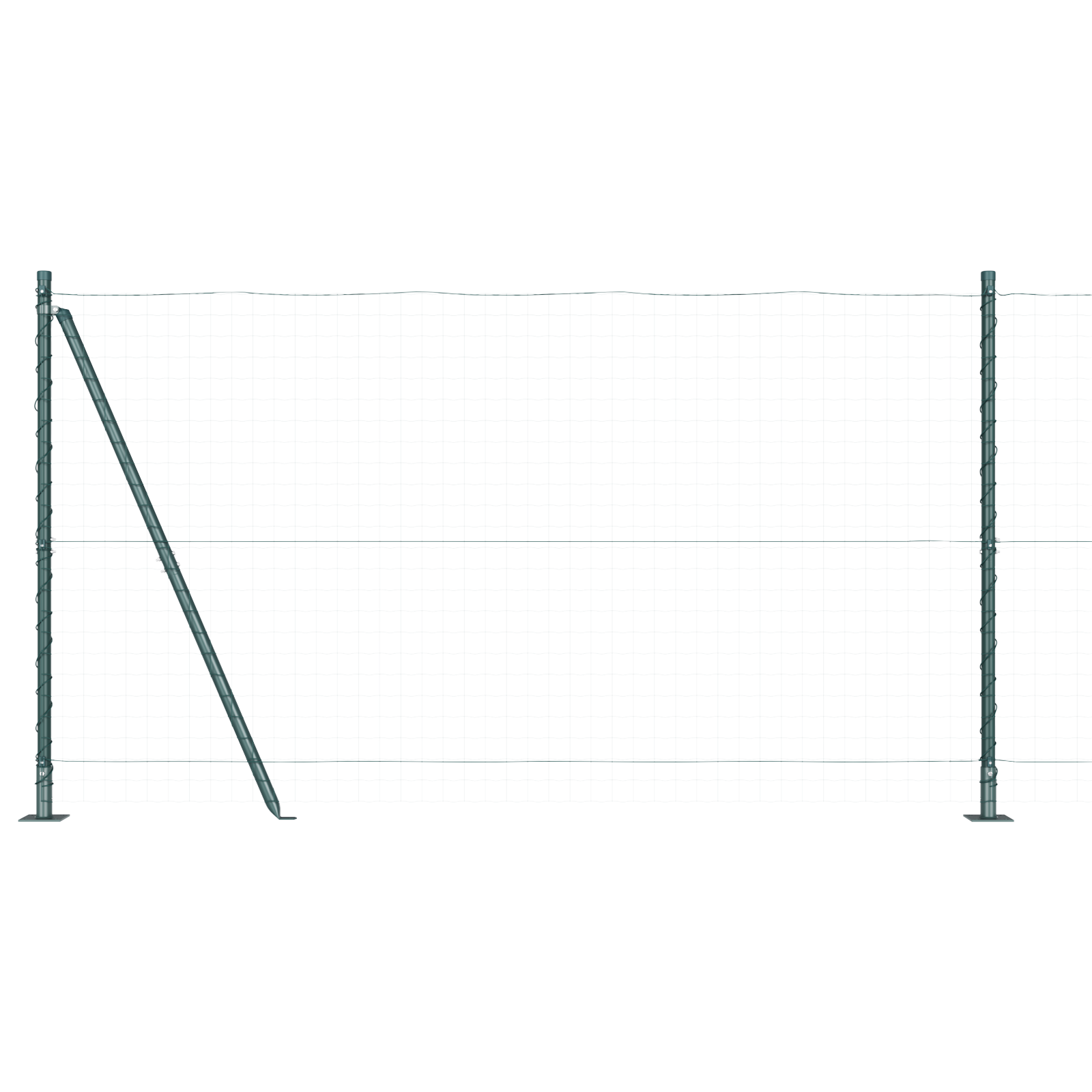 Stâlpi de gard cu plăci de bază 52 pcs Ø32mm 78,5cm Oțel galvanizat GartenMobel Dekor